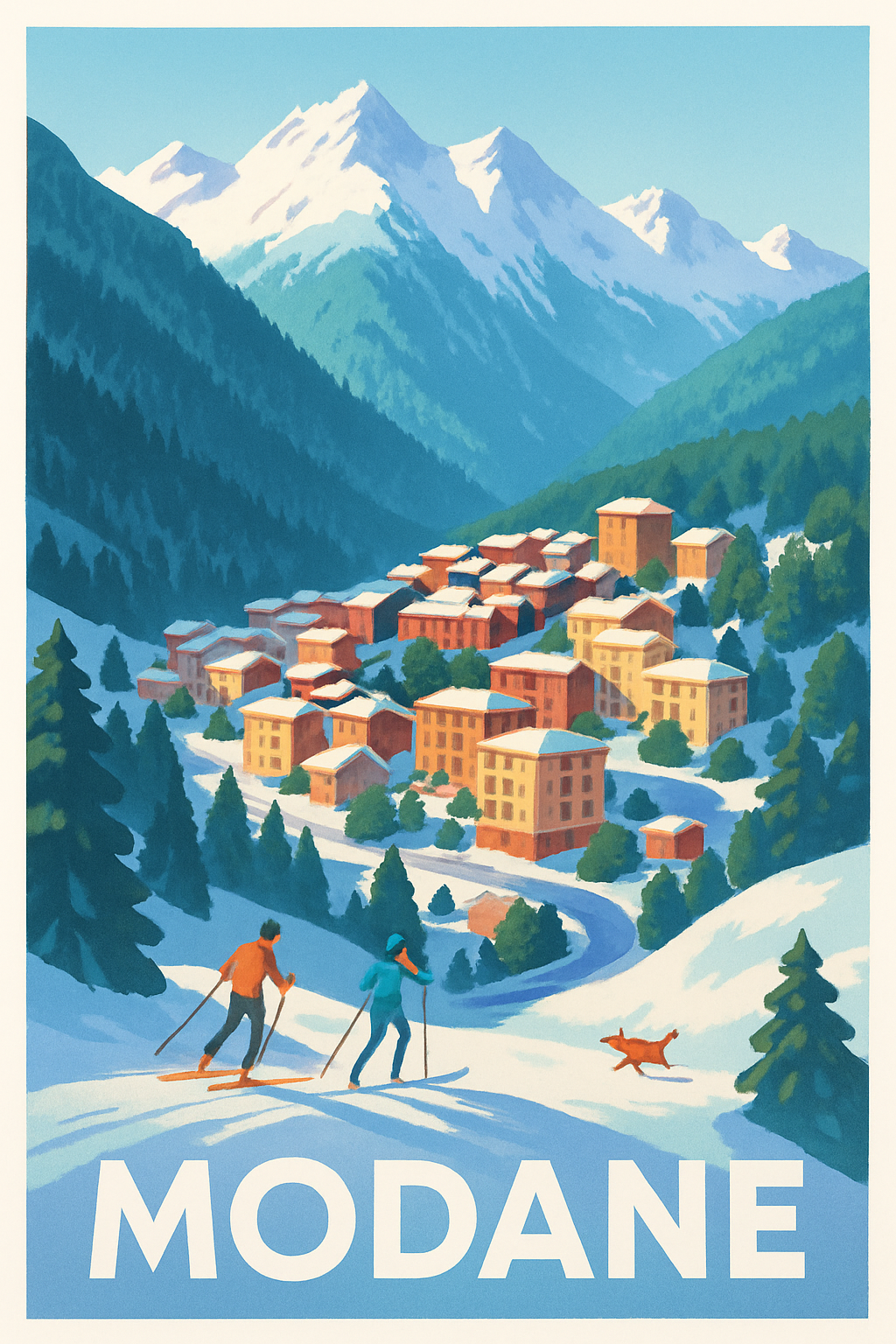 Affiche de Modane - Escapade hivernale au cœur des Alpes