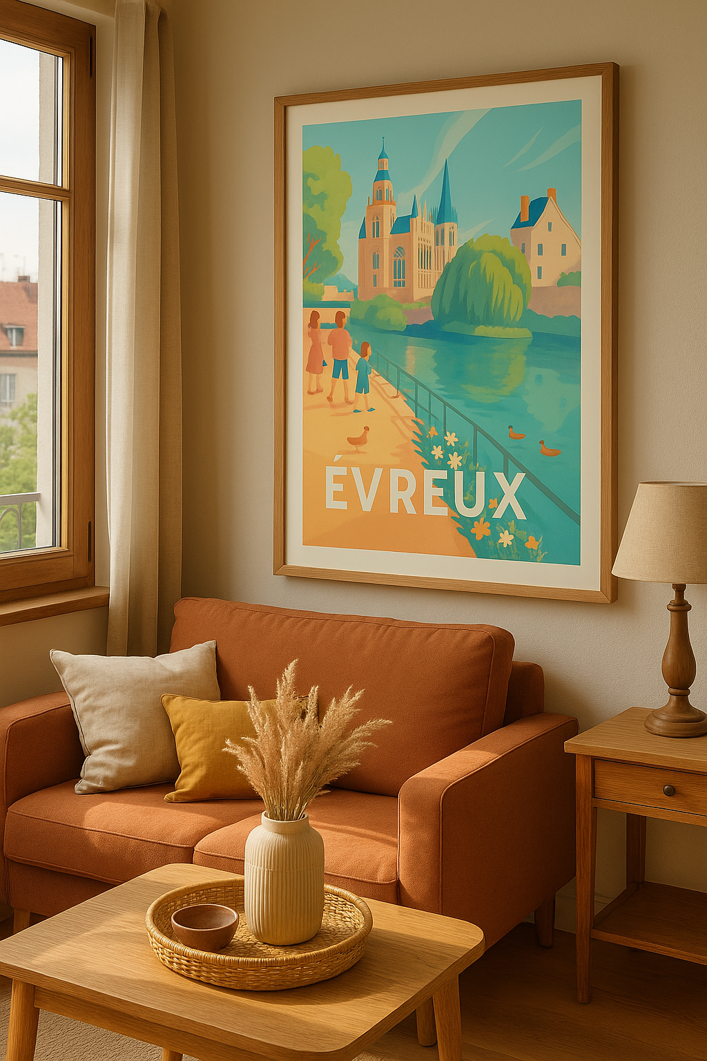Mise en situation Affiche Évreux - Promenade paisible au bord de l'Iton