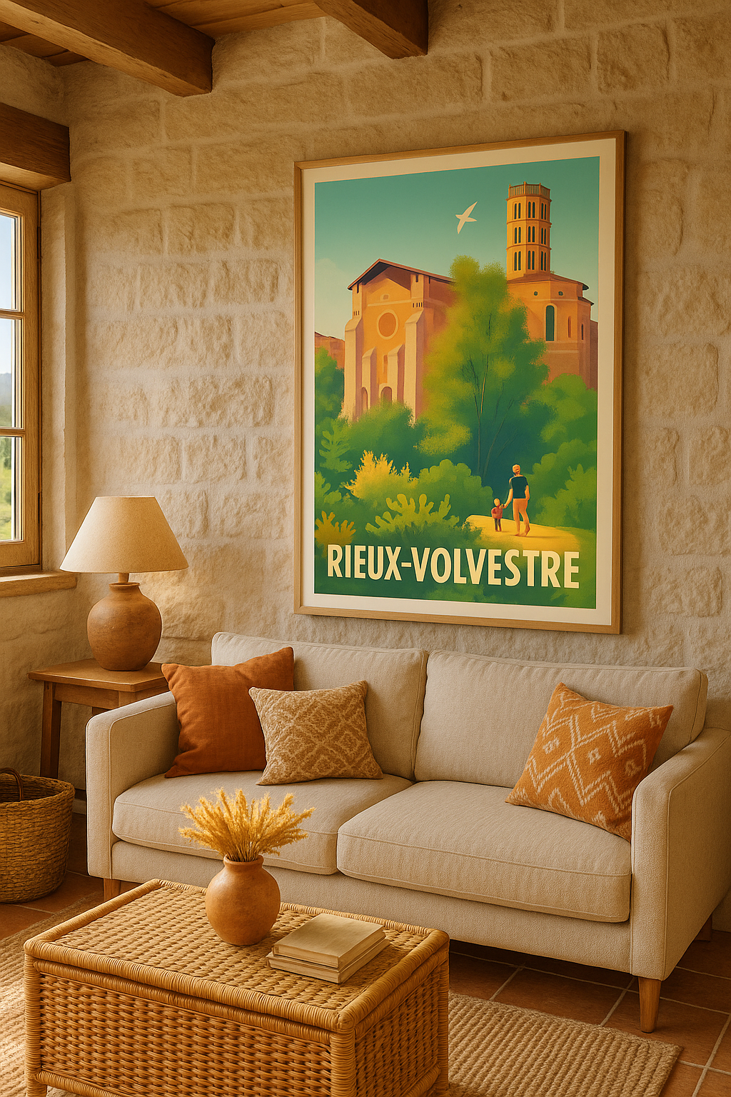 Mise en situation Affiche de Rieux-Volvestre - Charme architecturale et nature apaisante