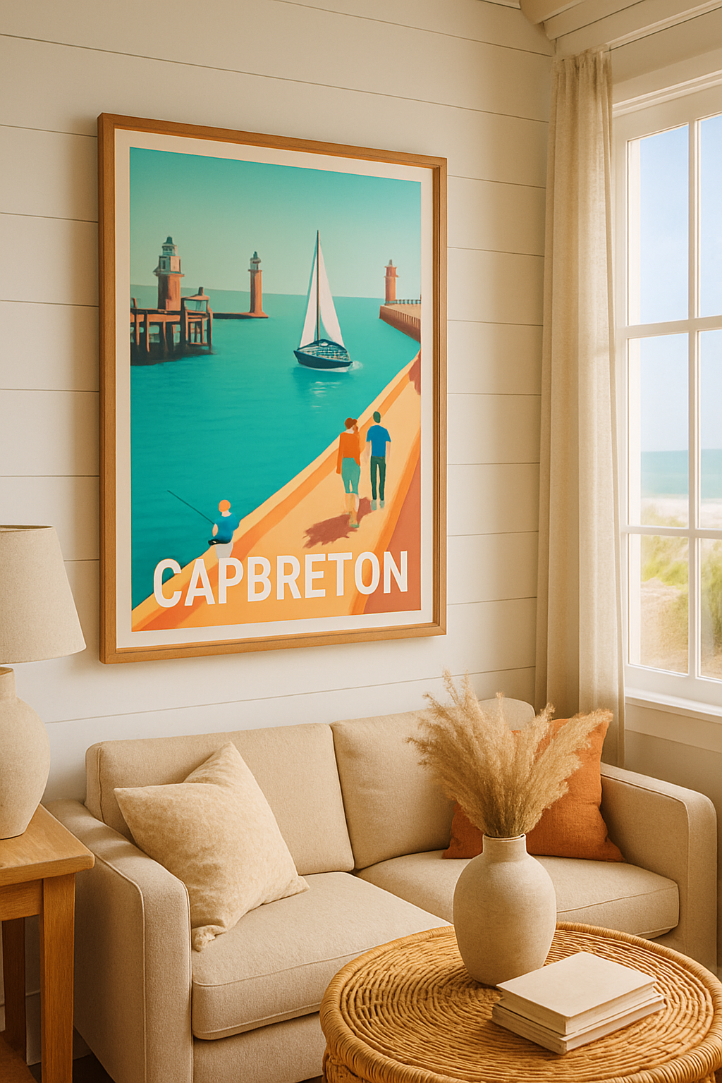Mise en situation Affiche de Capbreton - Escapade côtière ensoleillée