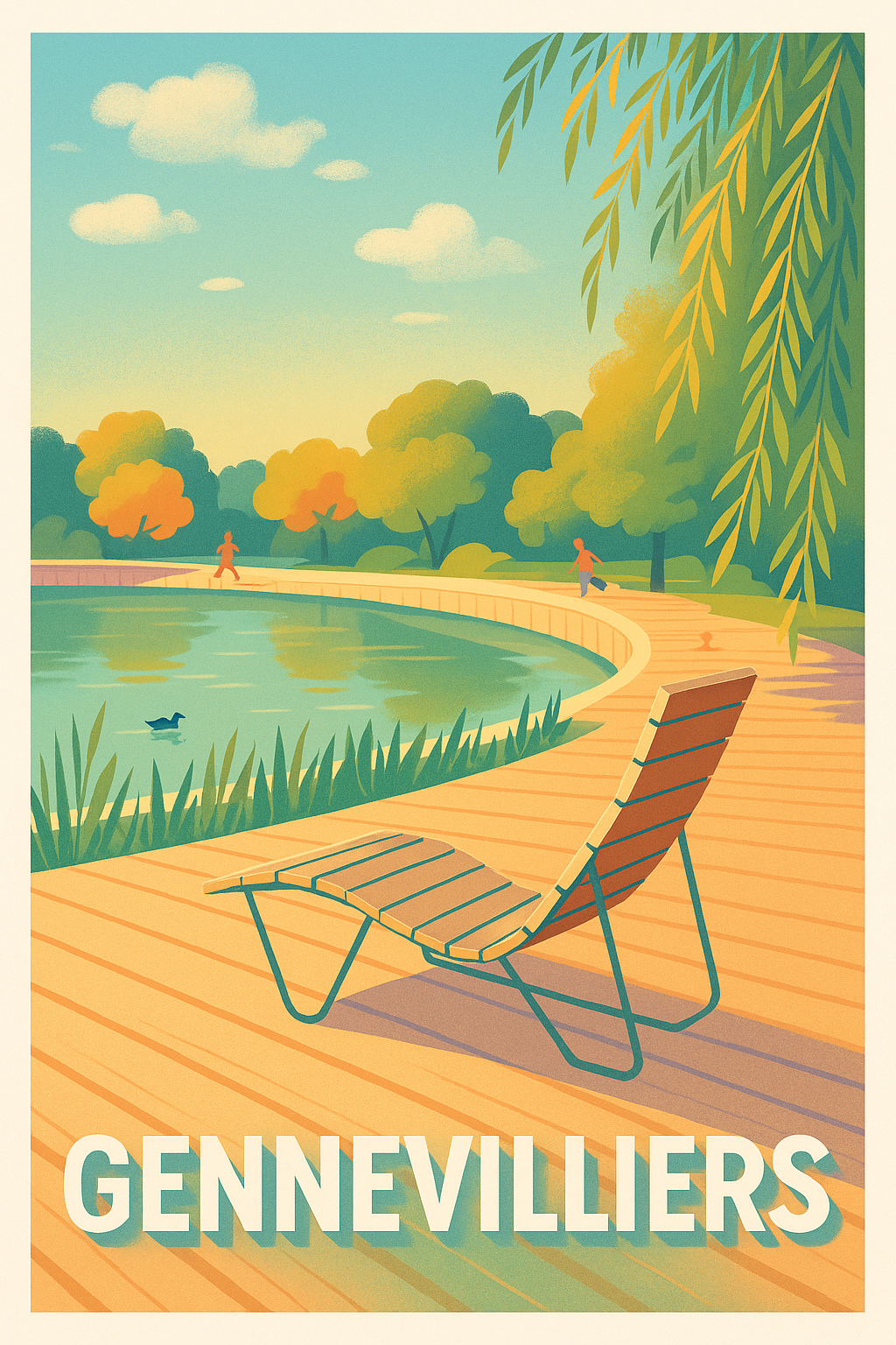Affiche Gennevilliers - Un havre de paix bucolique