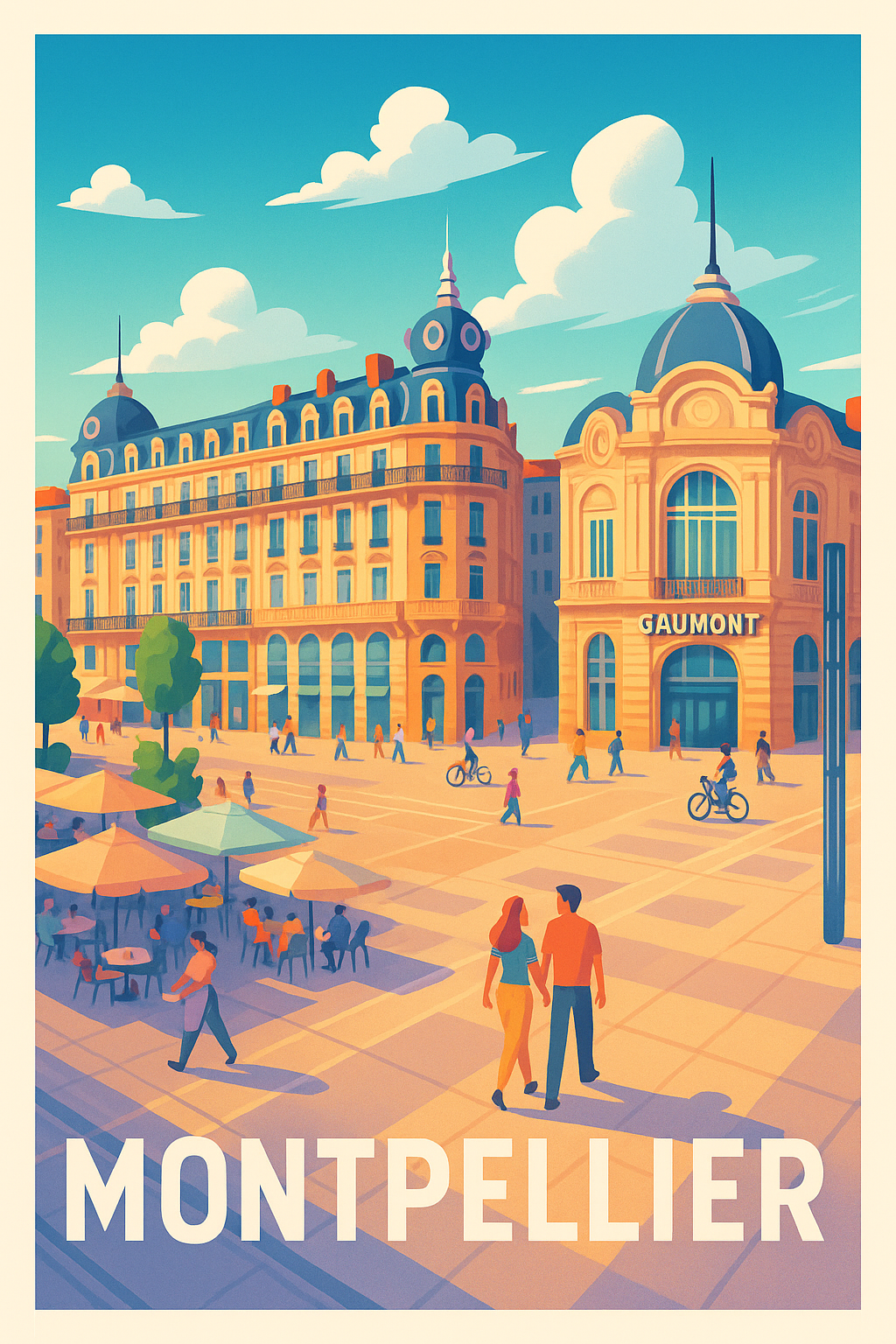 Affiche Montpellier - Charme ensoleillé du Sud