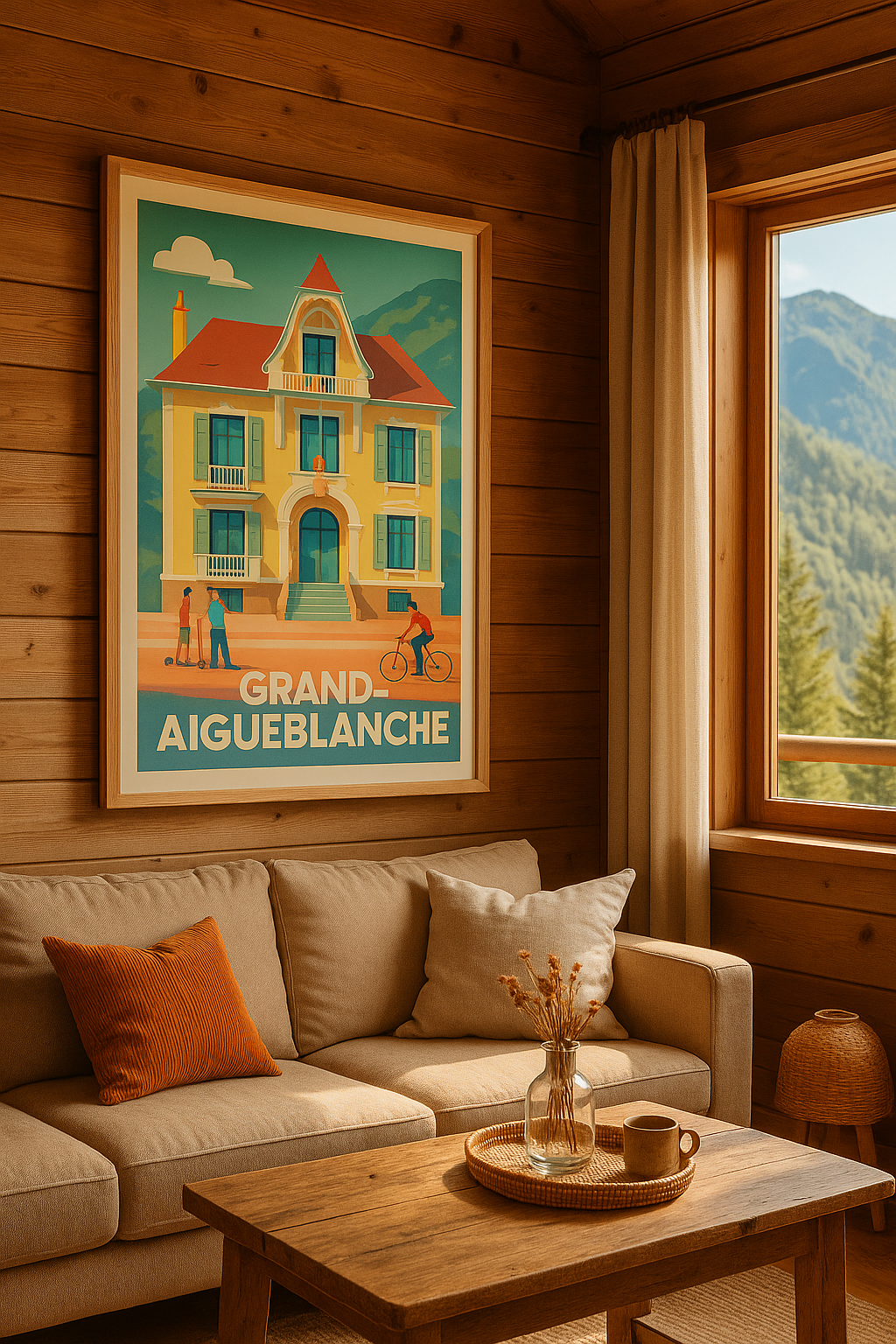 Mise en situation Affiche de Grand-Aigueblanche - Charme et douceur alpine