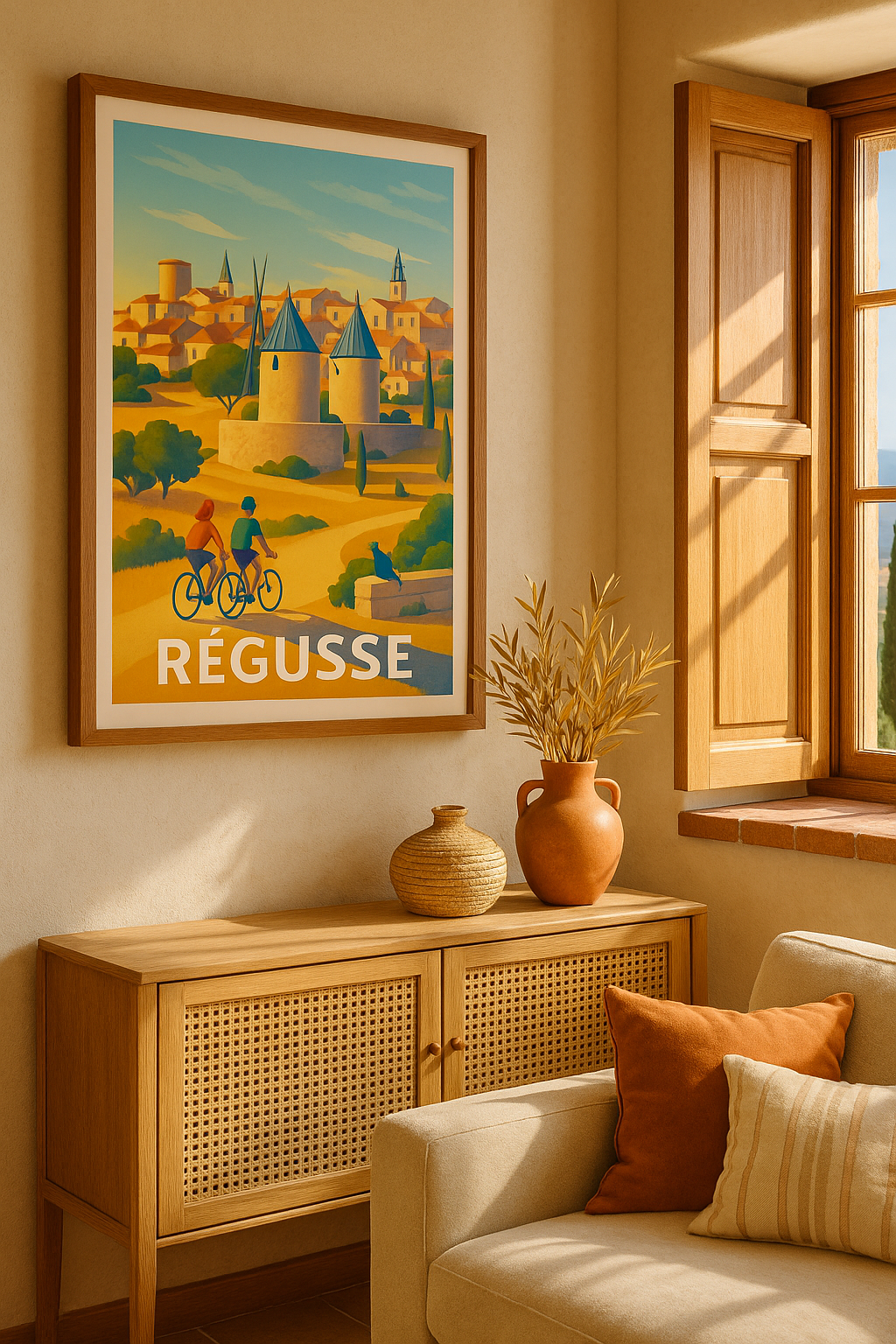 Mise en situation Affiche de Régusse - Plaisirs bucoliques en Provence