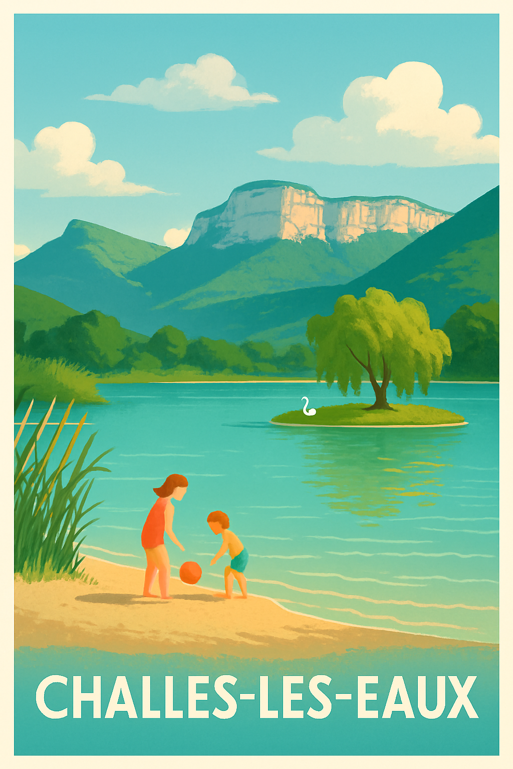 Affiche de Challes-les-Eaux - Douceur et sérénité au bord de l'eau