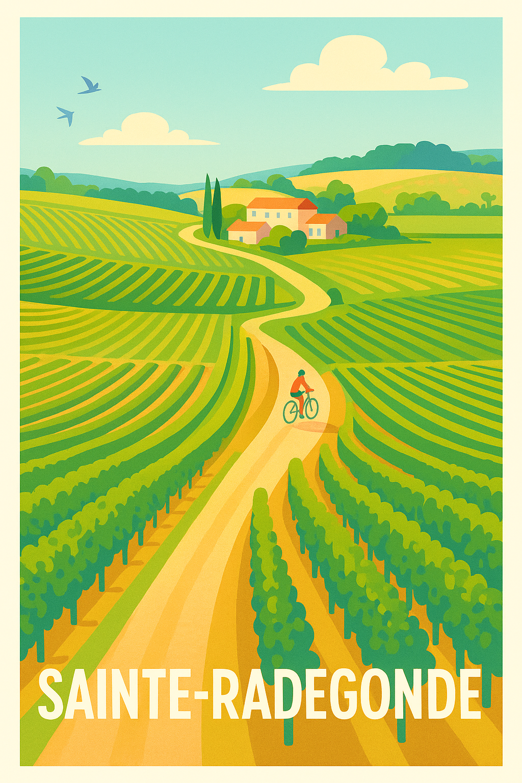 Affiche de Sainte-Radegonde - Échappée bucolique à vélo