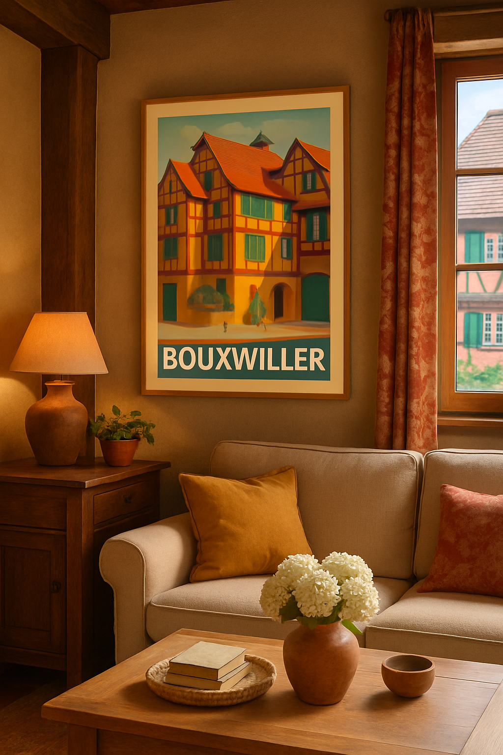 Mise en situation Affiche de Bouxwiller - Charme authentique alsacien