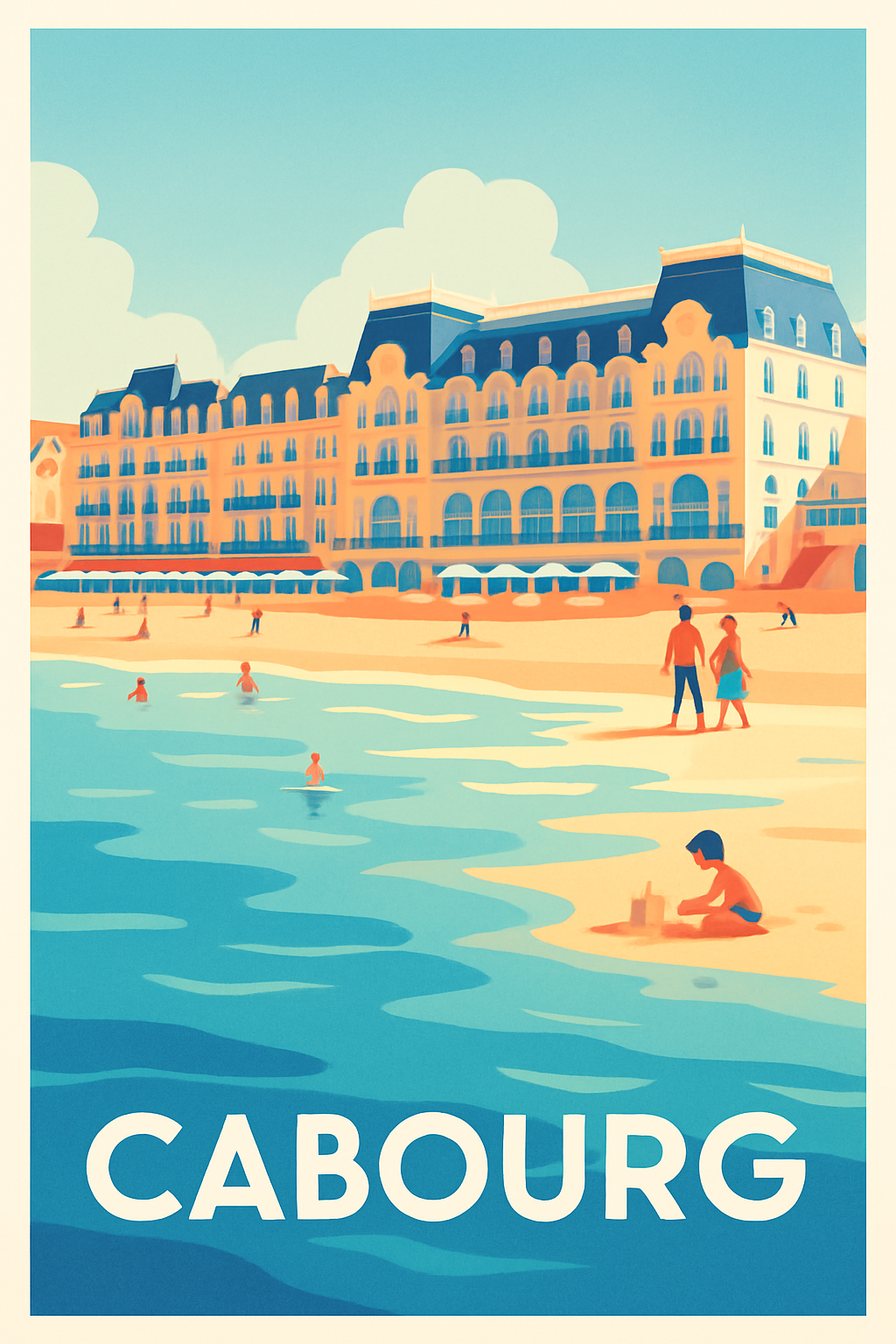 Affiche de Cabourg - L'élégance balnéaire normande