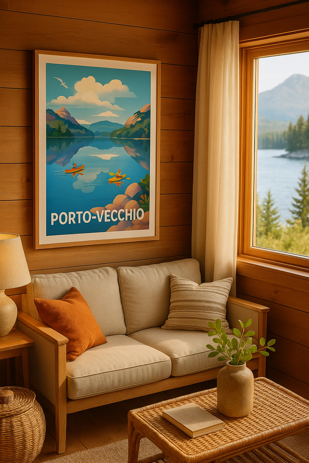 Mise en situation Affiche Porto-Vecchio - Sérénité et aventure en harmonie