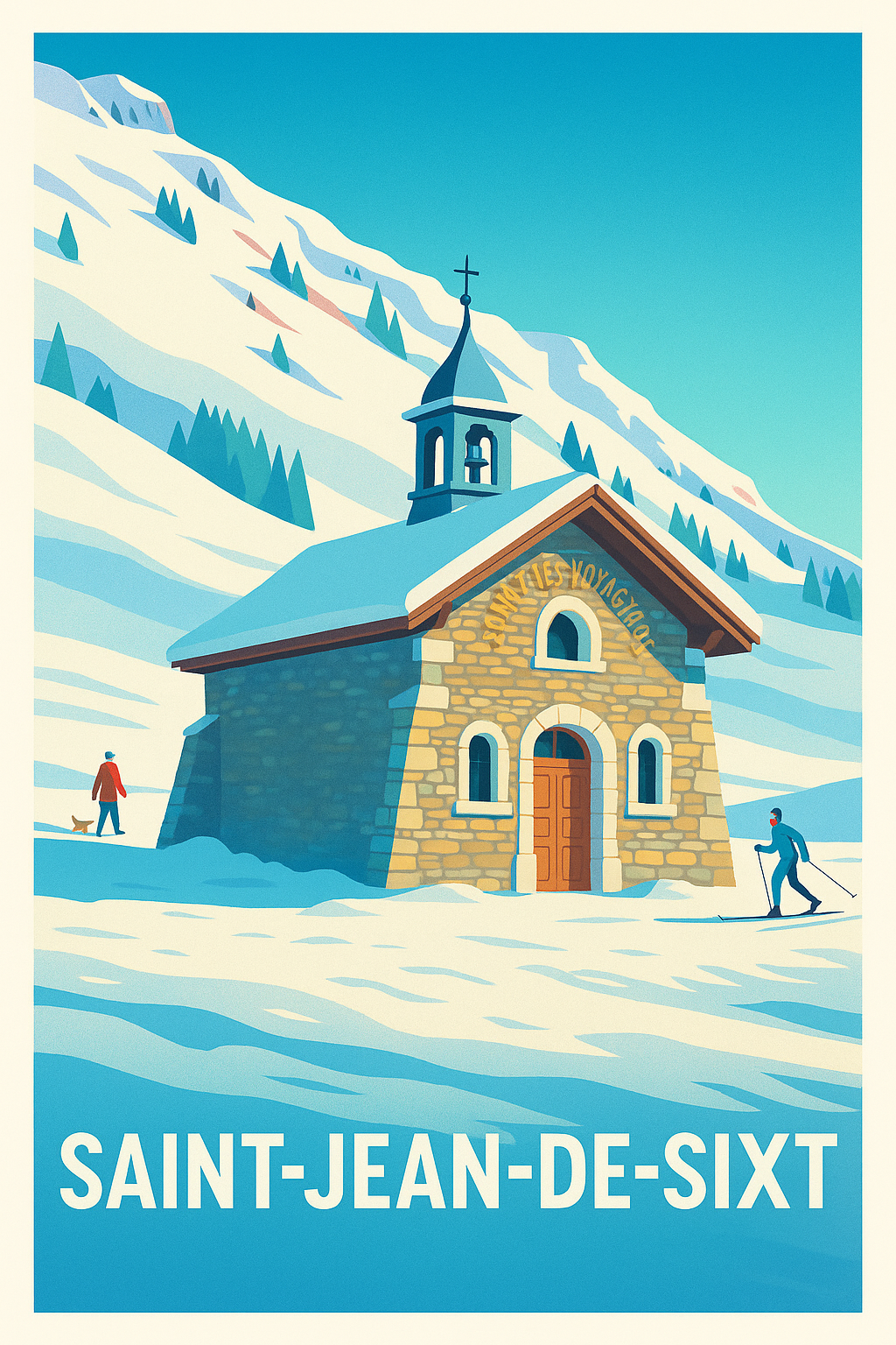 Affiche de Saint-Jean-de-Sixt - Charme alpin et nature enneigée