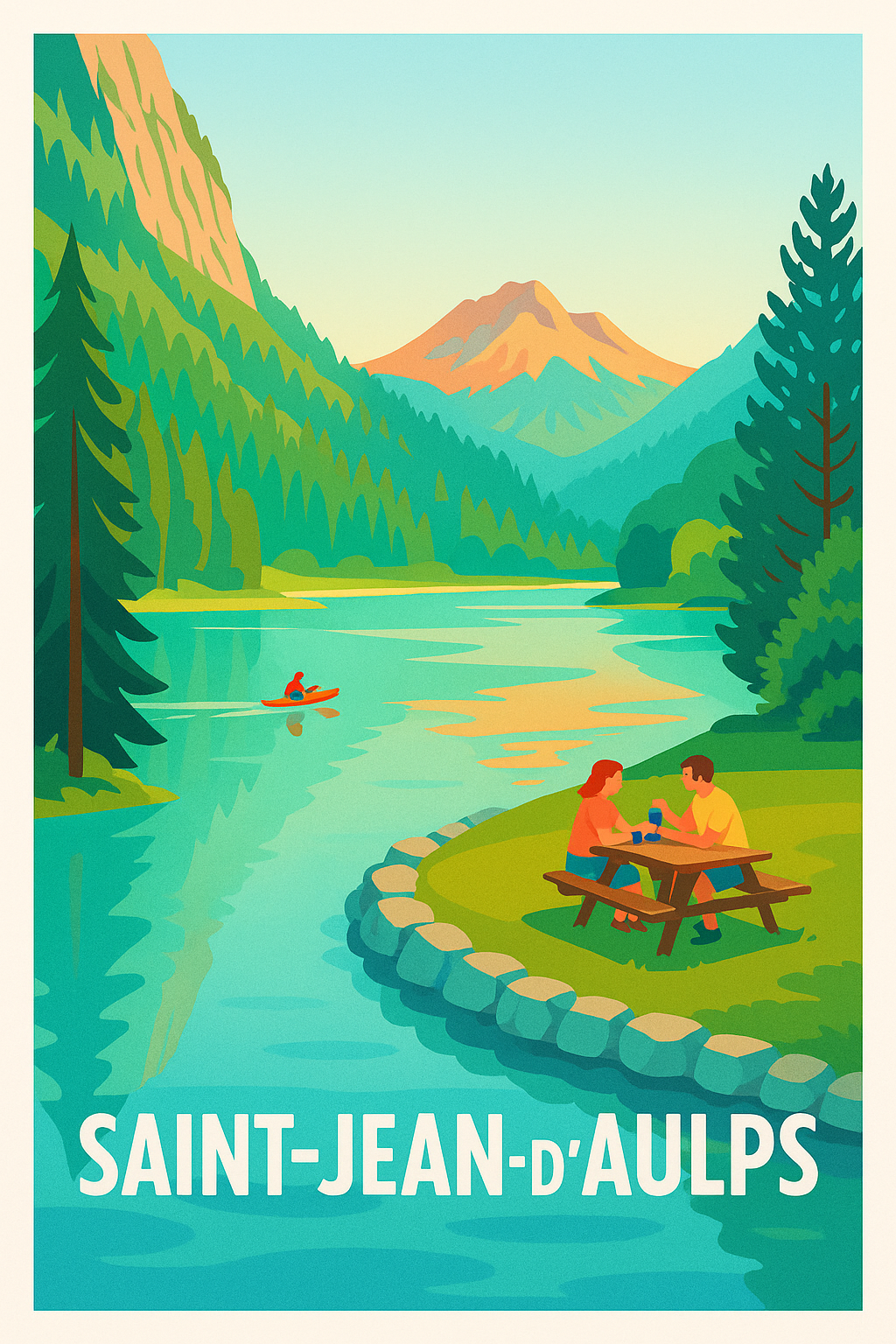 Affiche de Saint-Jean-d'Aulps - Évasion nature et sérénité en montagne