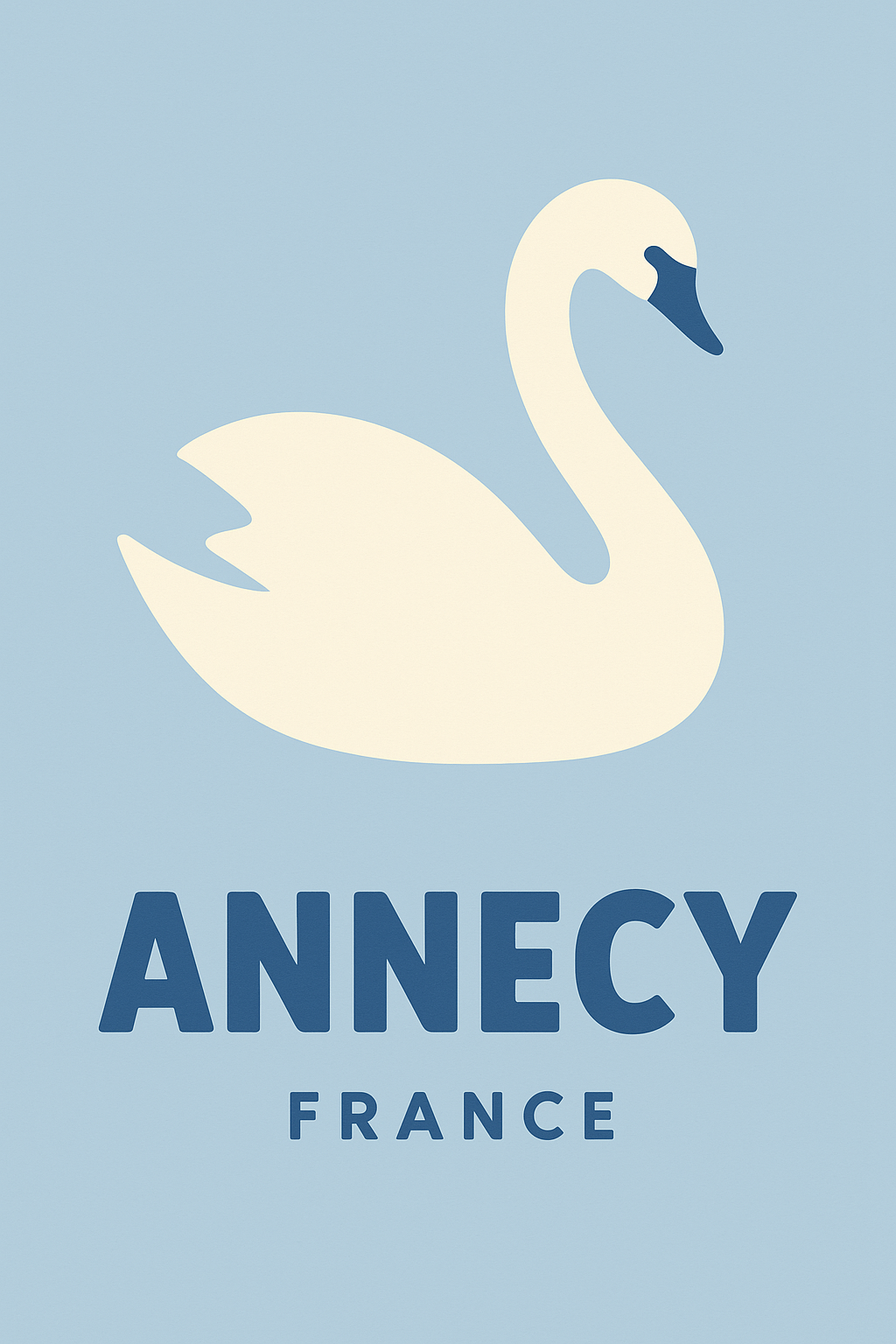 Affiche de Annecy - Élégance et Sérénité au Cygne