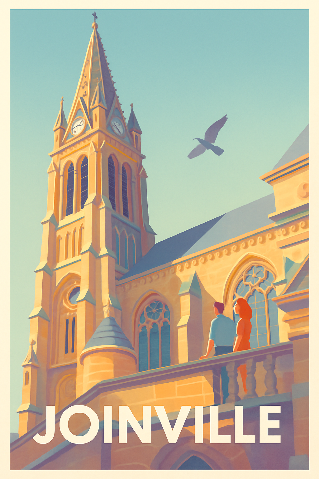 Affiche de Joinville - Émerveillement au sommet de l'église historique