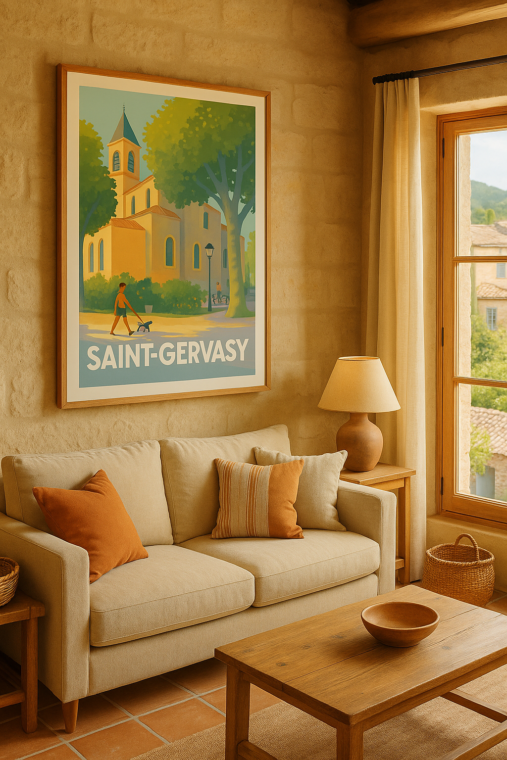 Mise en situation Affiche Saint-Gervasy - Charme et Sérénité Provençale