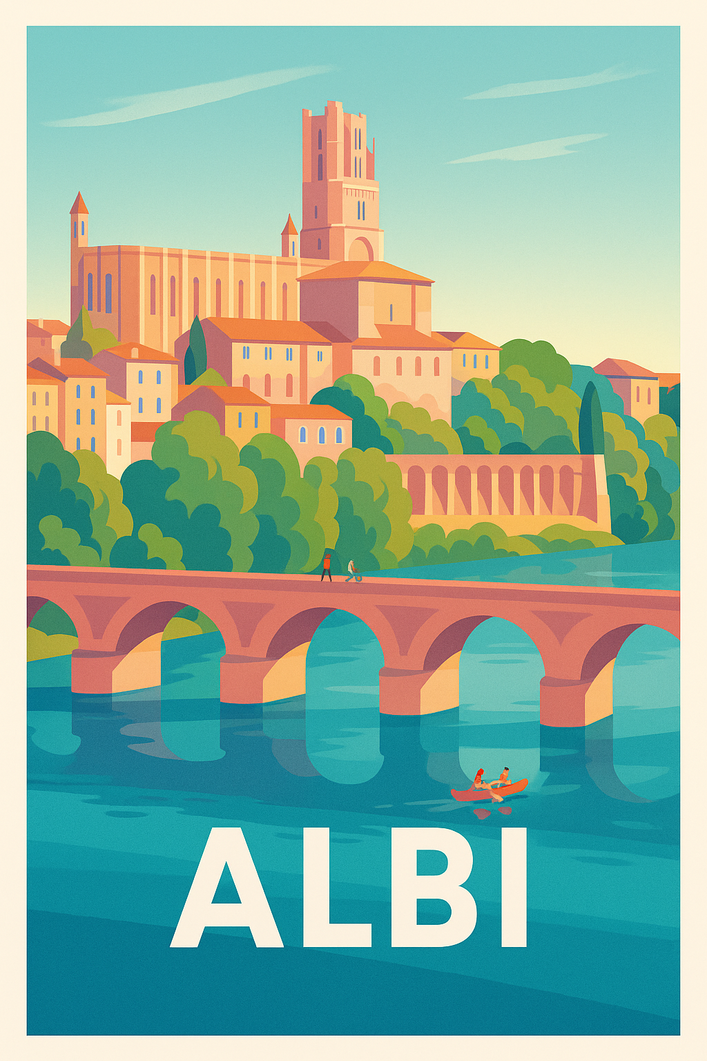 Affiche Albi - Charme médiéval sur les rives du Tarn - Afich
