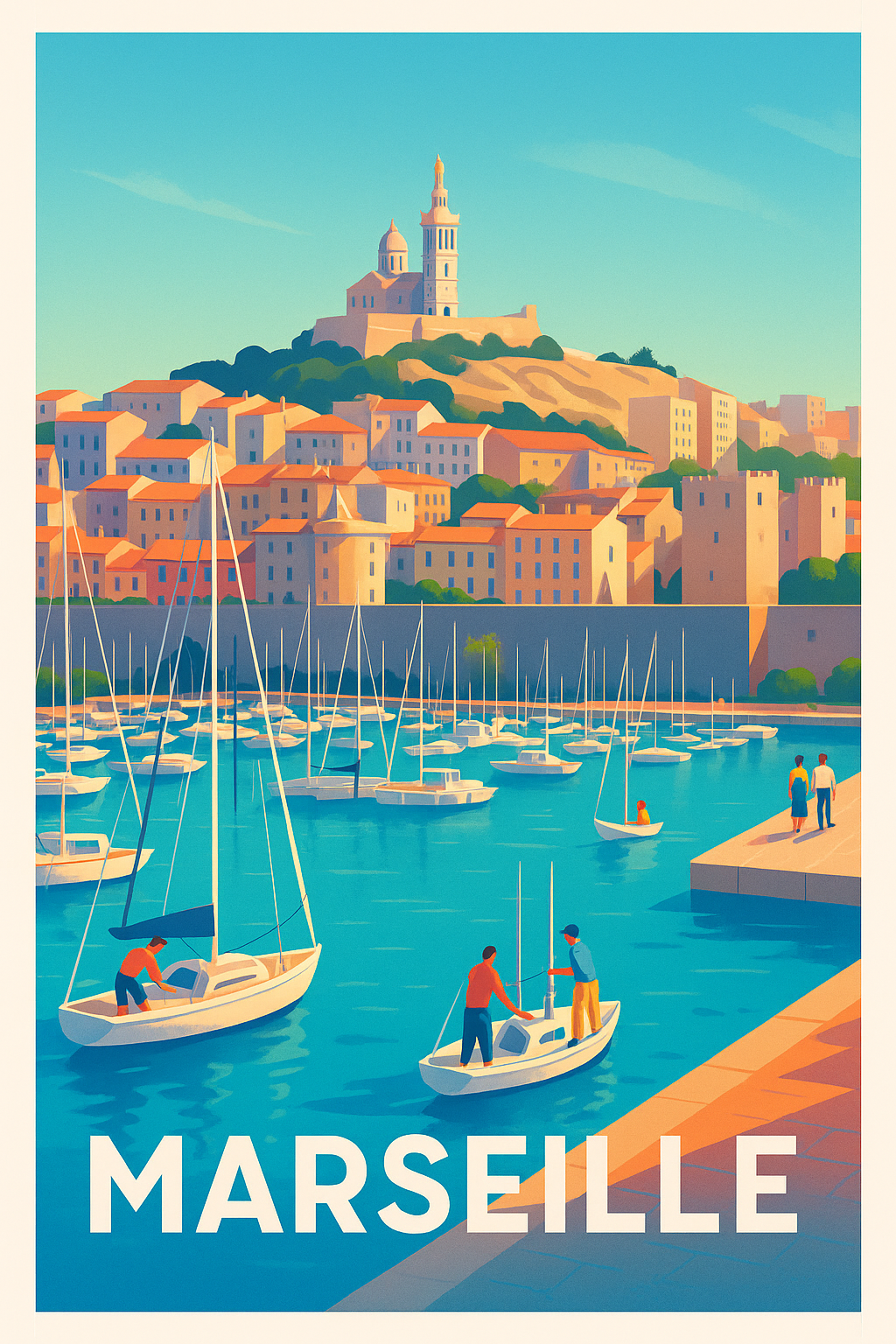 Affiche Marseille - Le charme intemporel du Vieux-Port