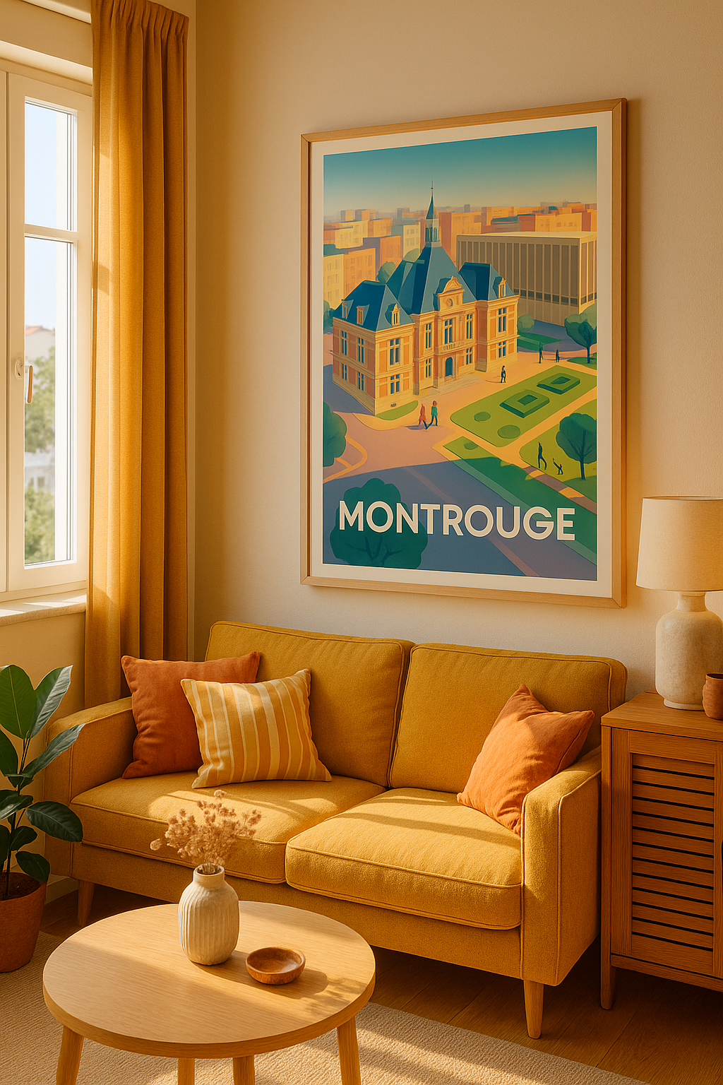 Mise en situation Affiche Montrouge - L'élégance intemporelle en poster