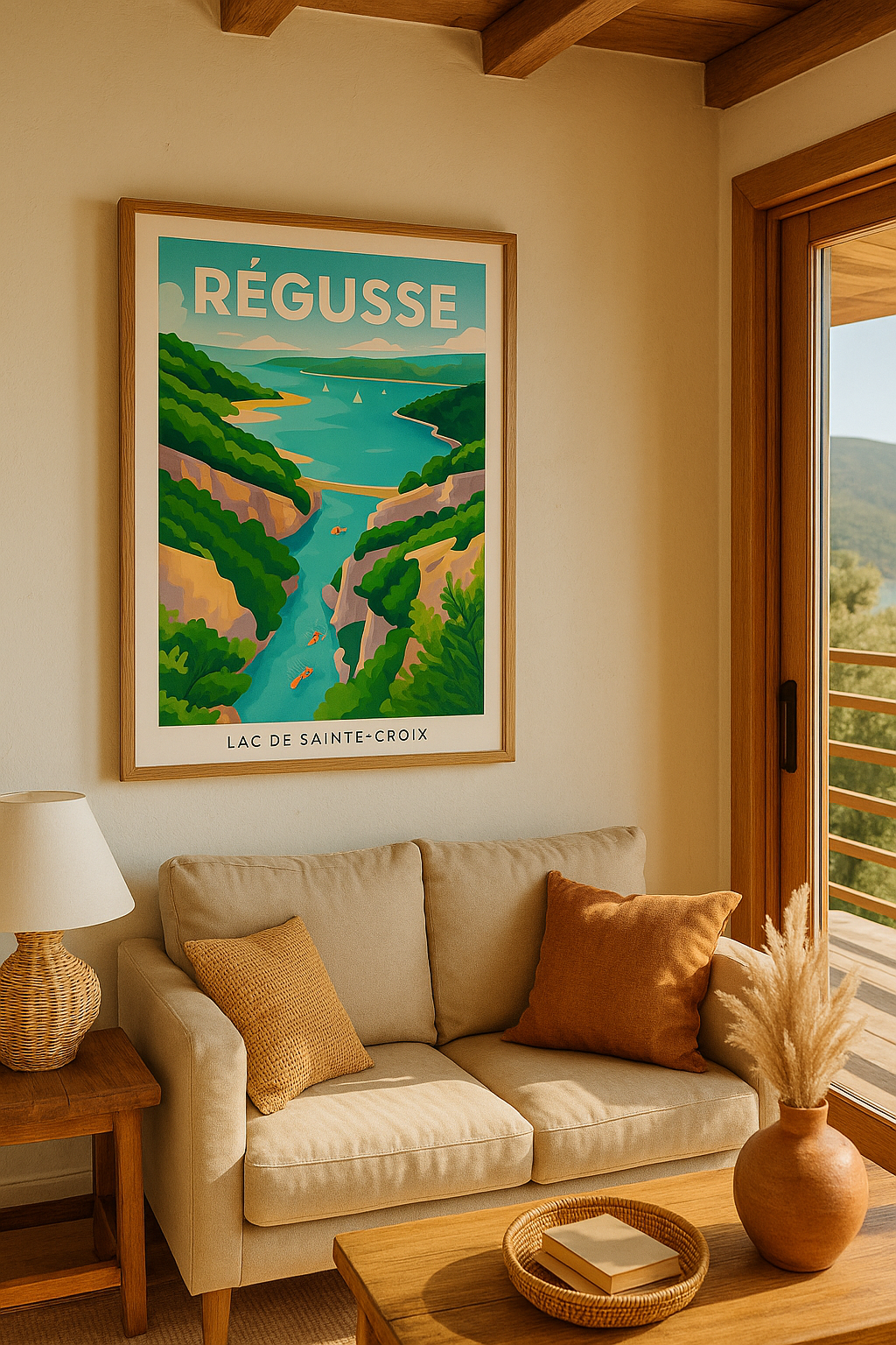 Mise en situation Affiche de Régusse - Invitation à l'aventure en pleine nature