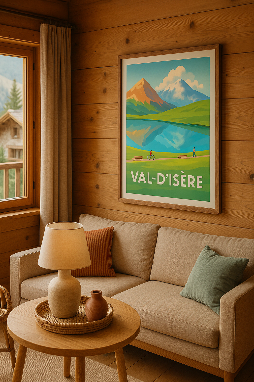Mise en situation Affiche de Val-d'Isère - Harmonie entre Nature et Montagne