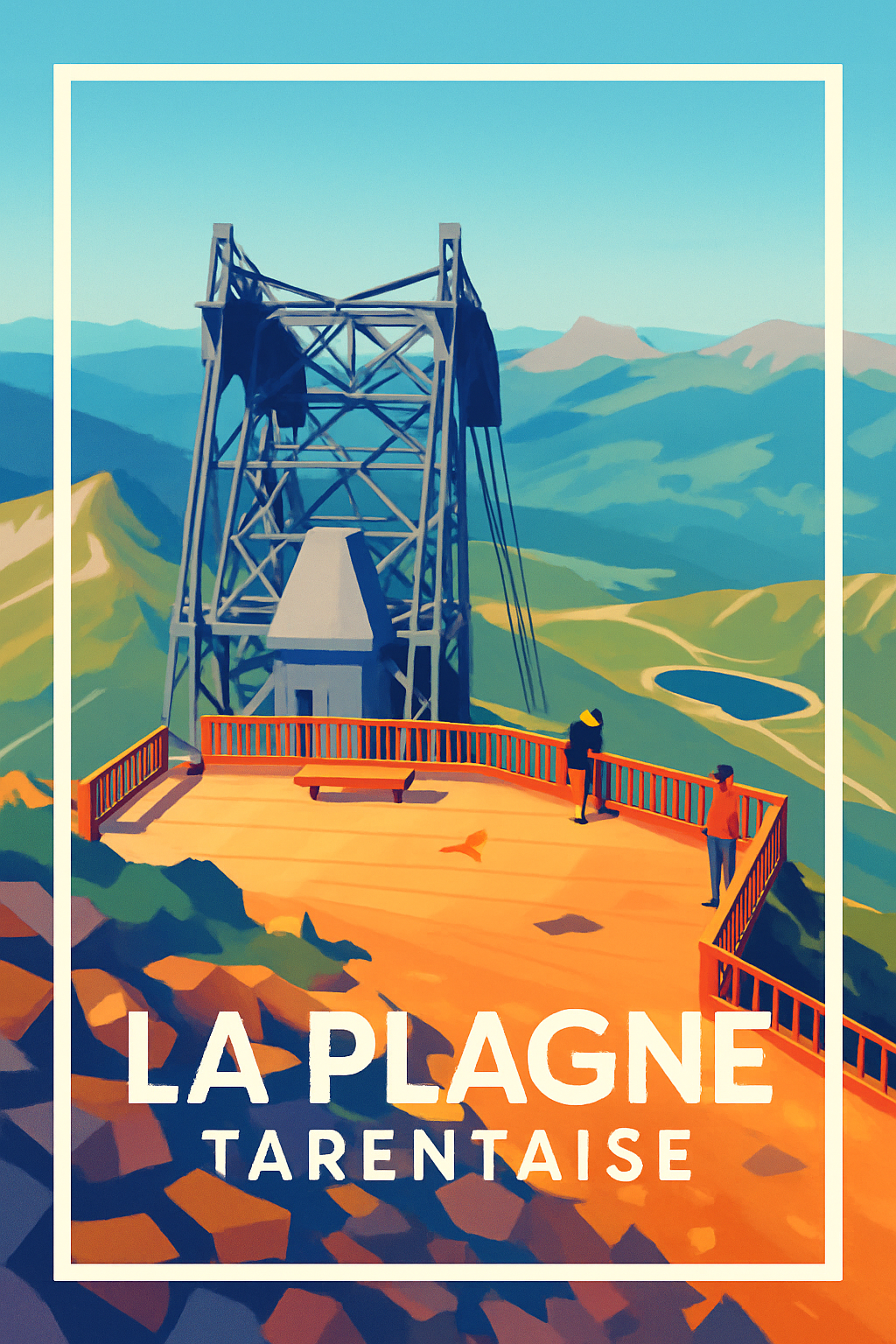Affiche de La Plagne Tarentaise - Panorama alpin majestueux