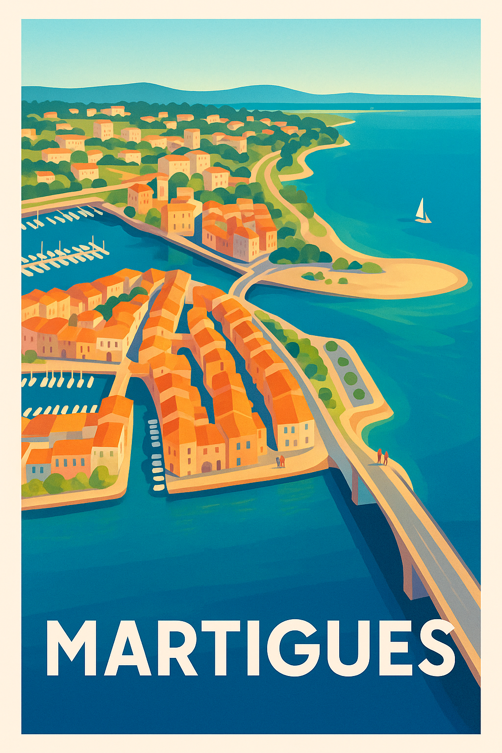 Affiche Martigues - Venise Provençale en lumière