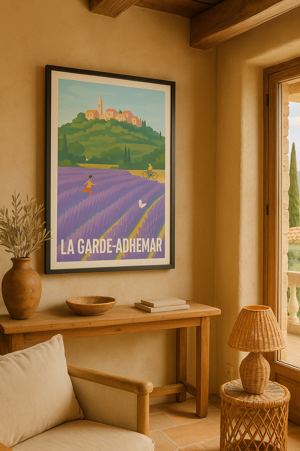 Mise en situation Affiche de La Garde-Adhémar - Évasion bucolique entre lavandes et collines