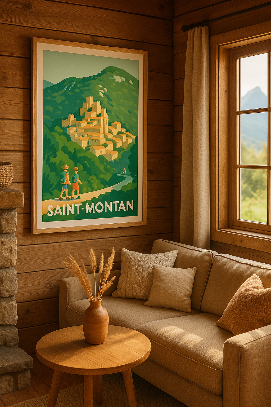Mise en situation Affiche Saint-Montan - L'escapade pittoresque au cœur de la nature