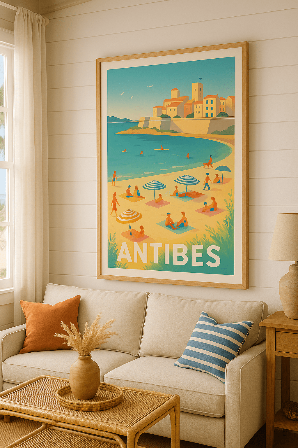 Affiche Antibes - Douceur estivale sur la Côte d’Azur - Afich