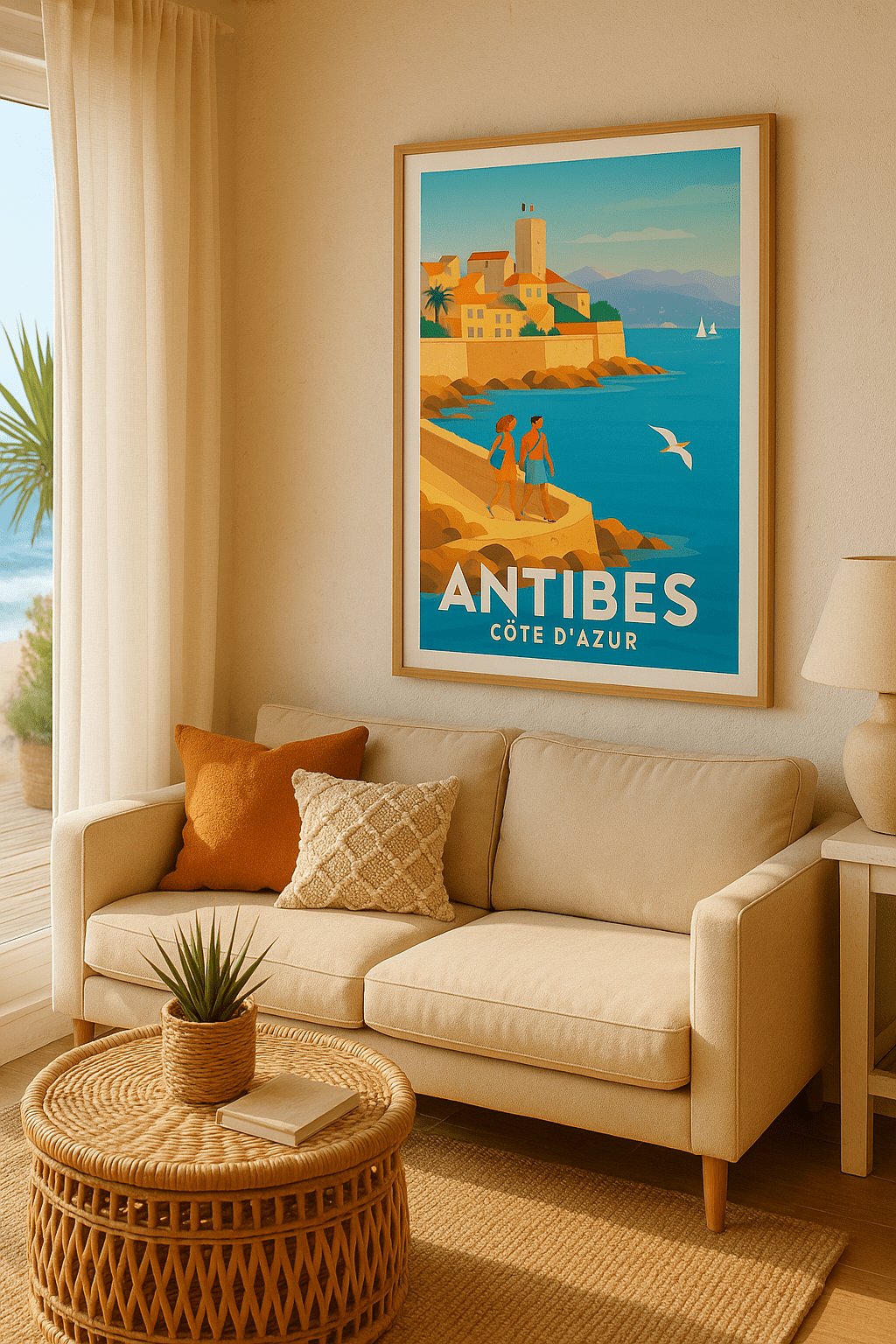 Affiche Antibes - Douceur Méditerranéenne - Afich