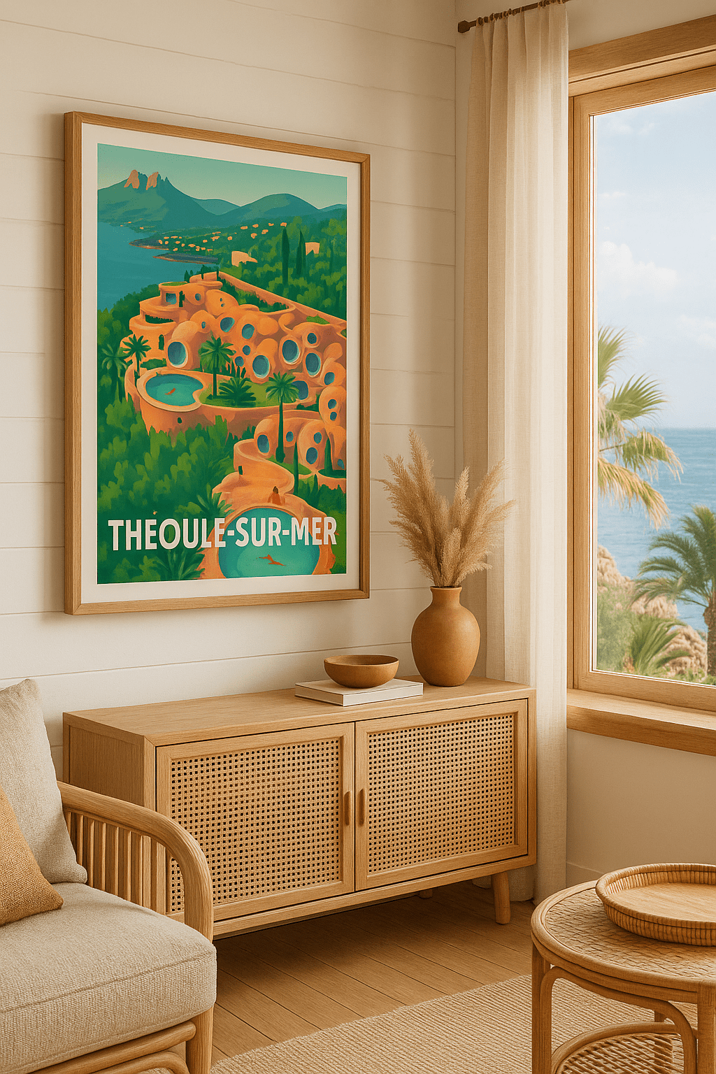 Alpes-Maritimes France Affiche de Théoule-sur-Mer - Charme Méditerranéen et Architecture Unique