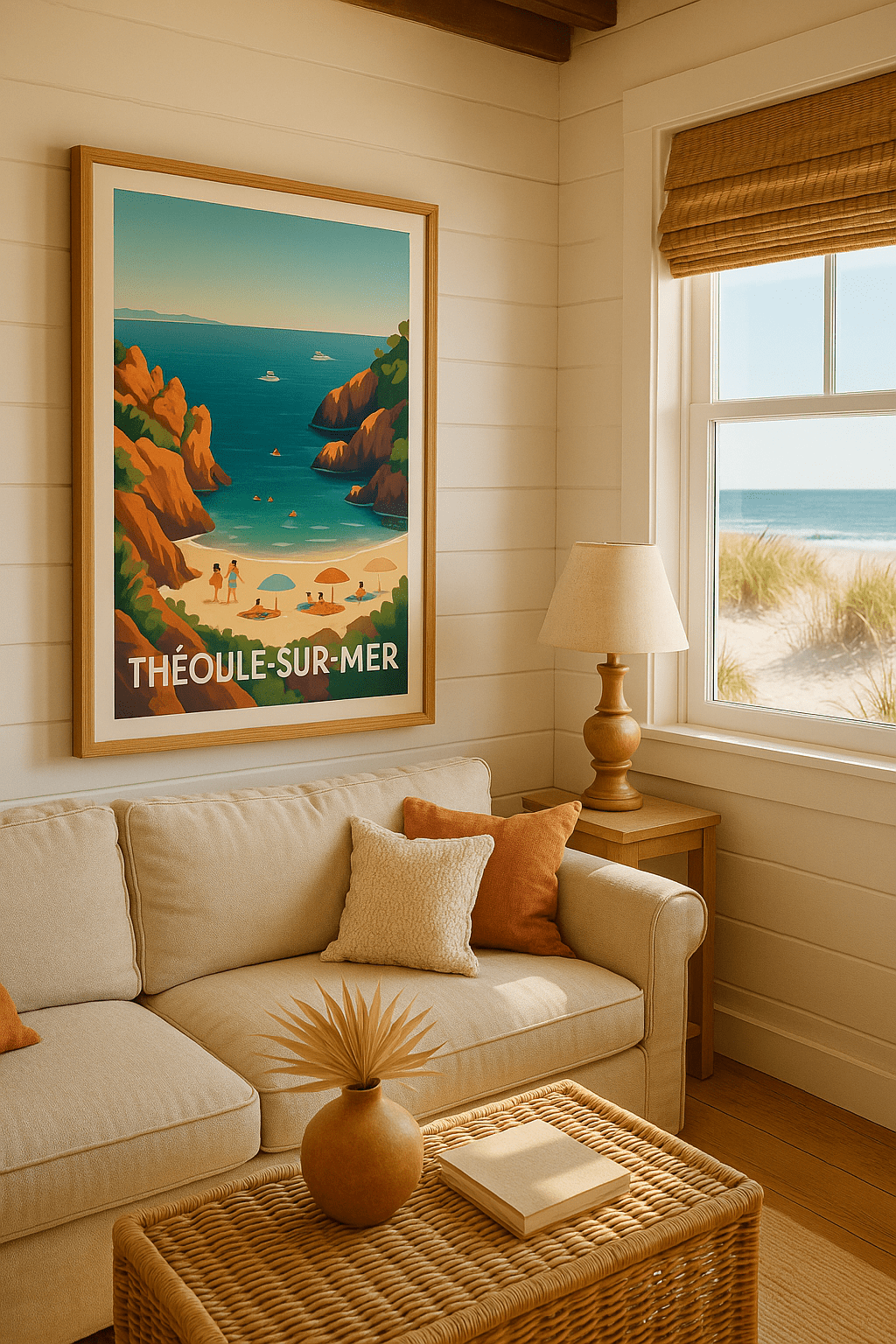 Alpes-Maritimes France Affiche de Théoule-sur-Mer - Évasion et douceur sur la Côte d'Azur