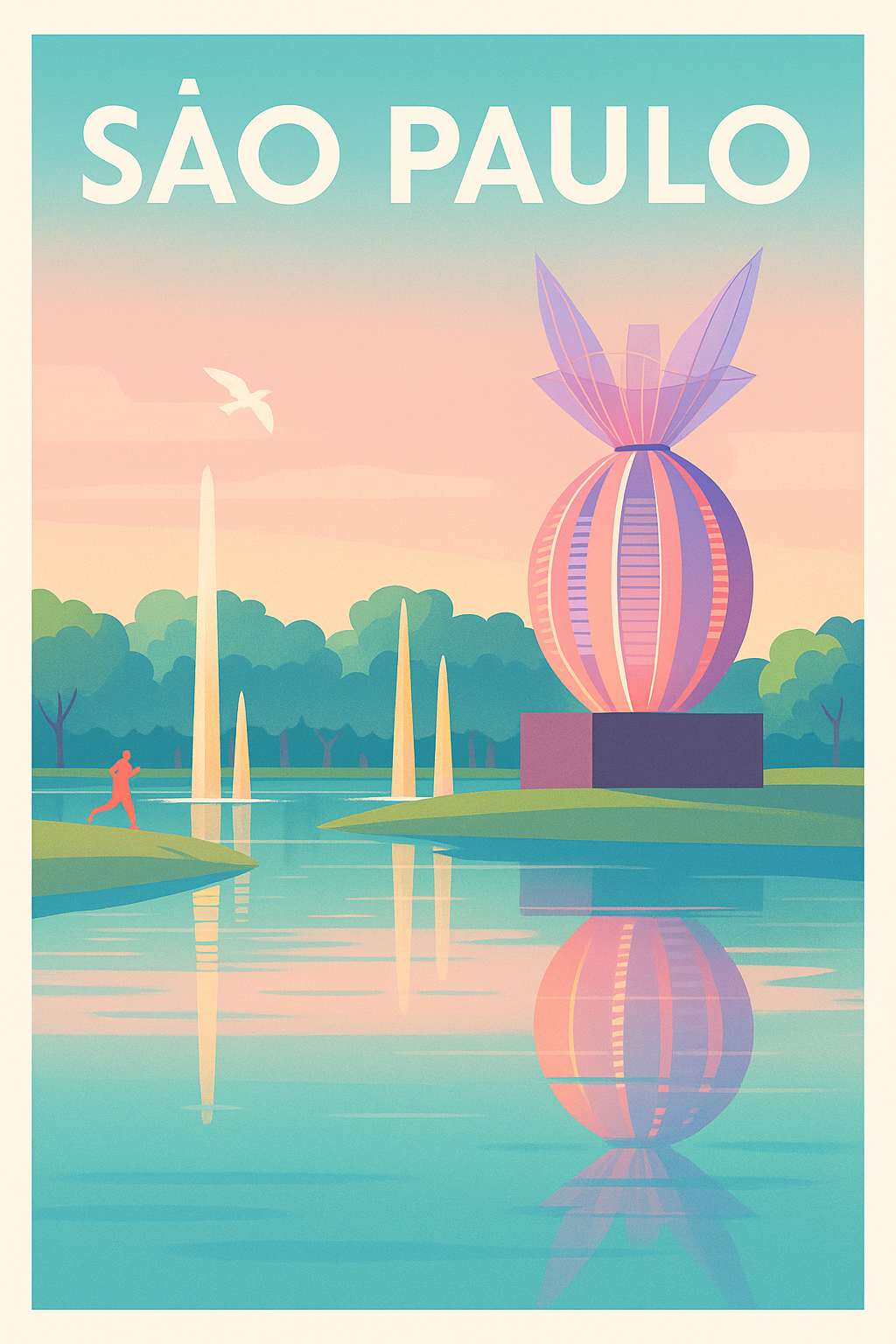 Affiche de São Paulo - Élégance urbaine au cœur de la nature