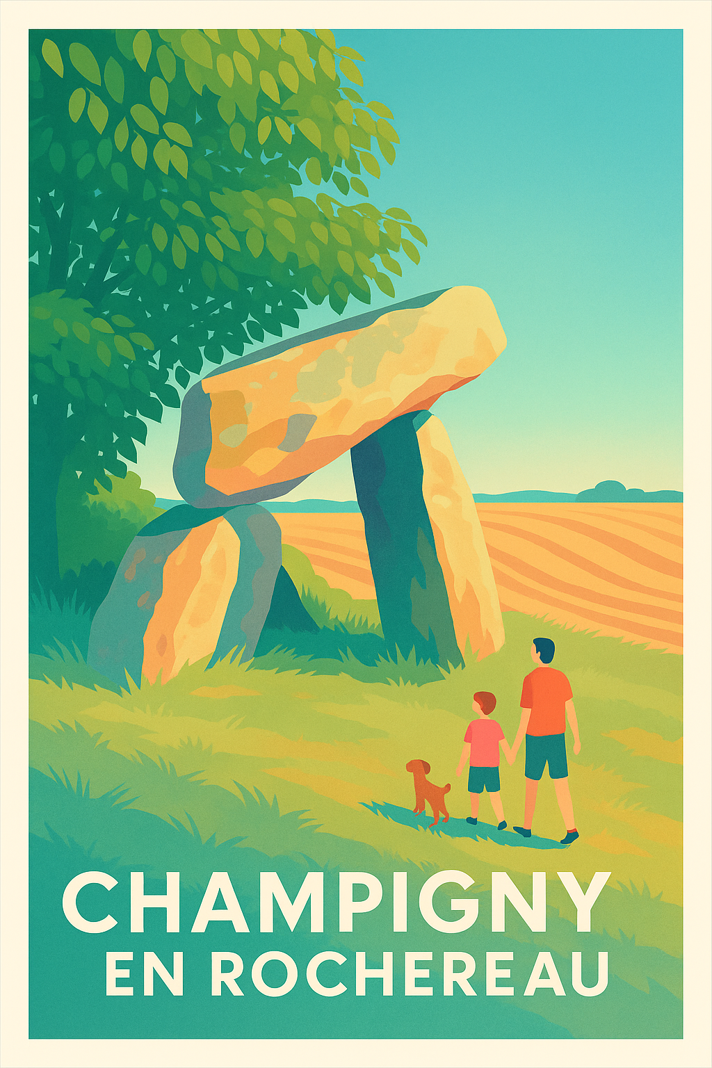 Affiche Champigny en Rochereau - L'Histoire en pleine nature