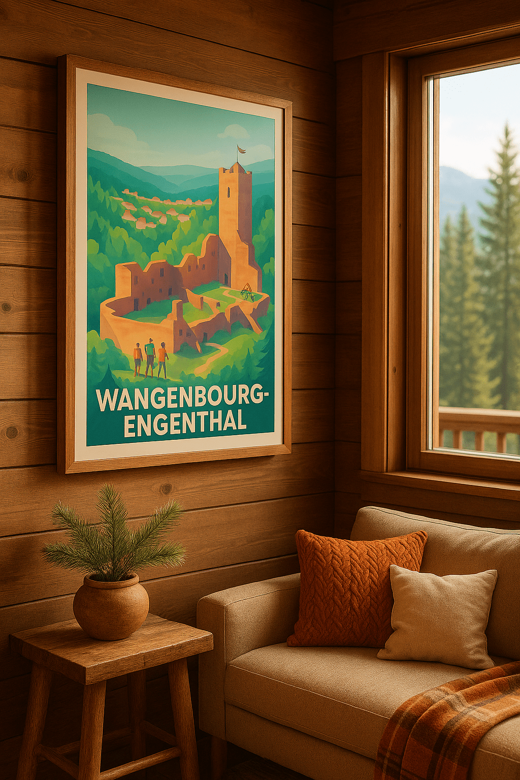 Bas-Rhin France Affiche de Wangenbourg-Engenthal - Nature et histoire au cœur des Vosges