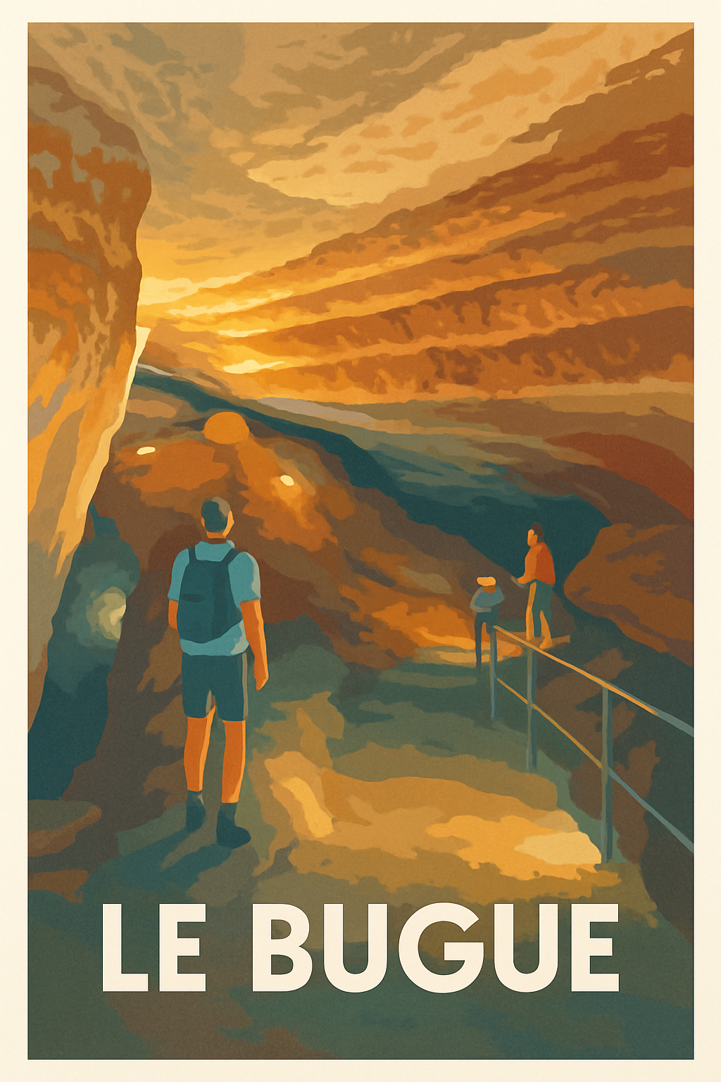 Affiche de Le Bugue - Évasion au cœur des grottes lumineuses