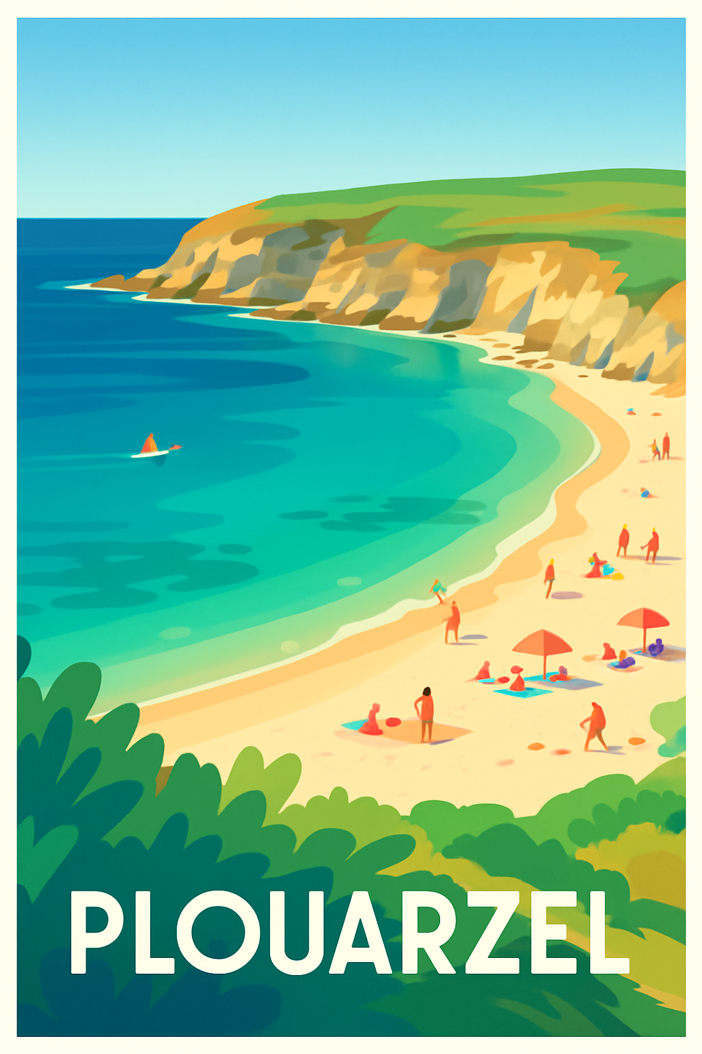 Affiche de Plouarzel - Évasion côtière bretonne