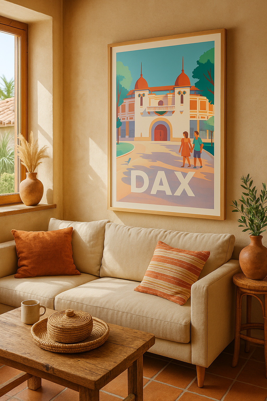 Mise en situation Affiche Dax - Charme et élégance au cœur de la ville