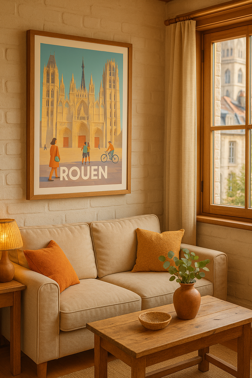 Mise en situation Affiche Rouen - Splendeur gothique au cœur de la ville