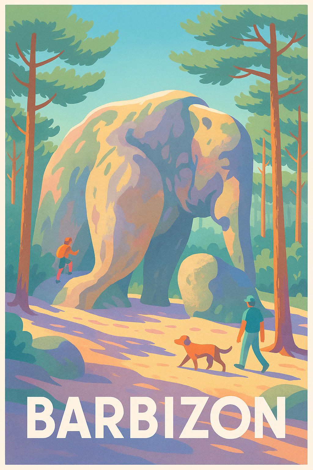 Affiche de Barbizon - Découvrez la magie de la forêt aux formes sculpturales