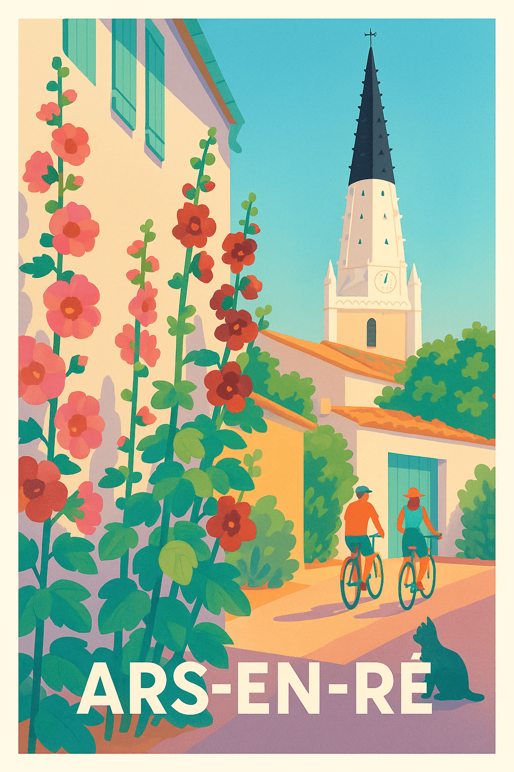 Charente-Maritime France Affiche de Ars-en-Ré - Charme et douceur insulaire