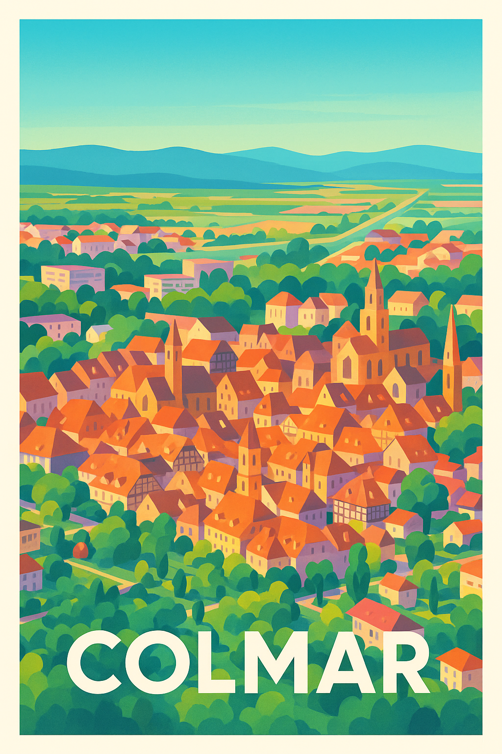 Affiche Colmar - Charme coloré au cœur de l'Alsace