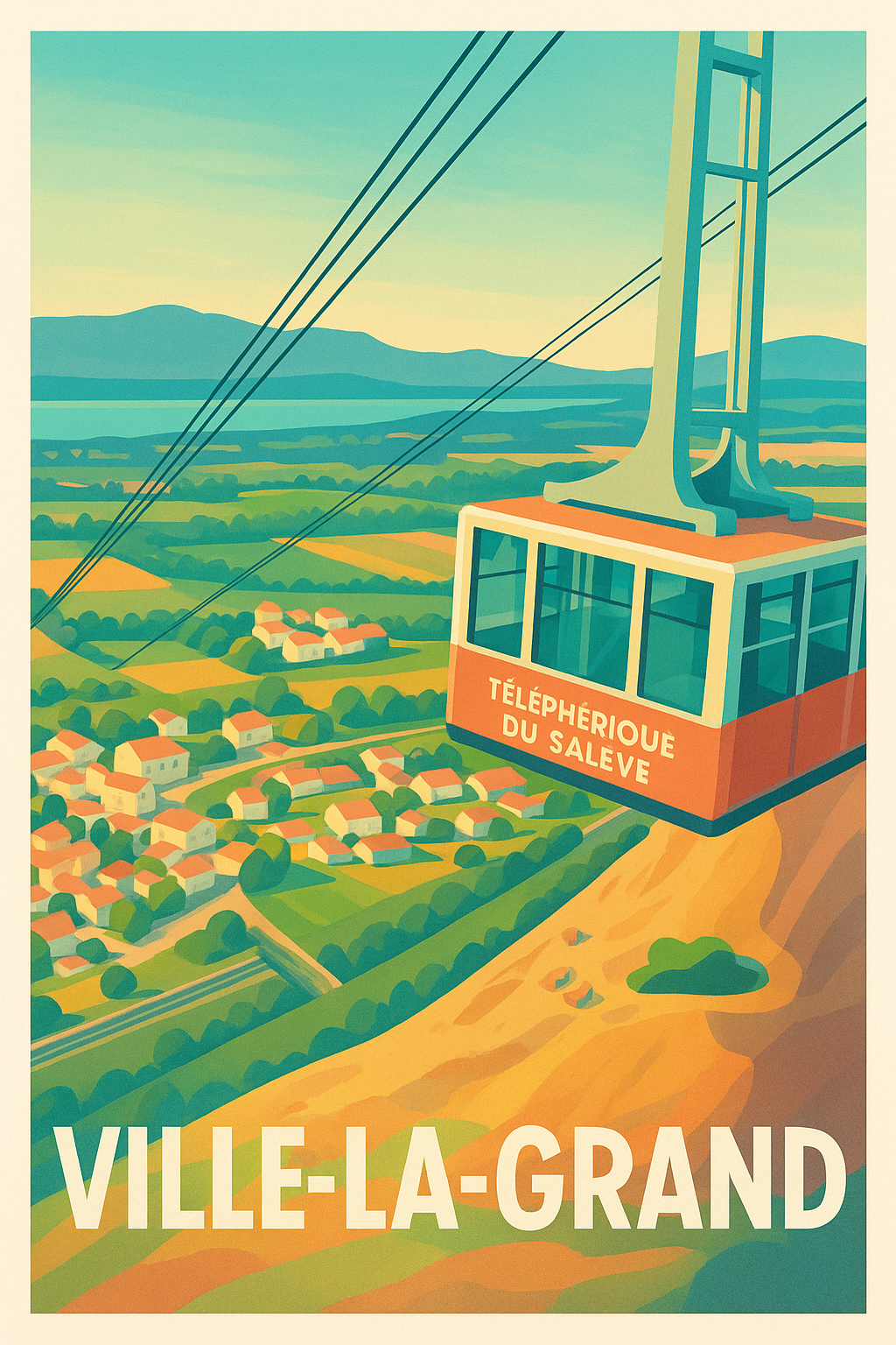 Affiche de Ville-la-Grand - La magie du Téléphérique du Salève