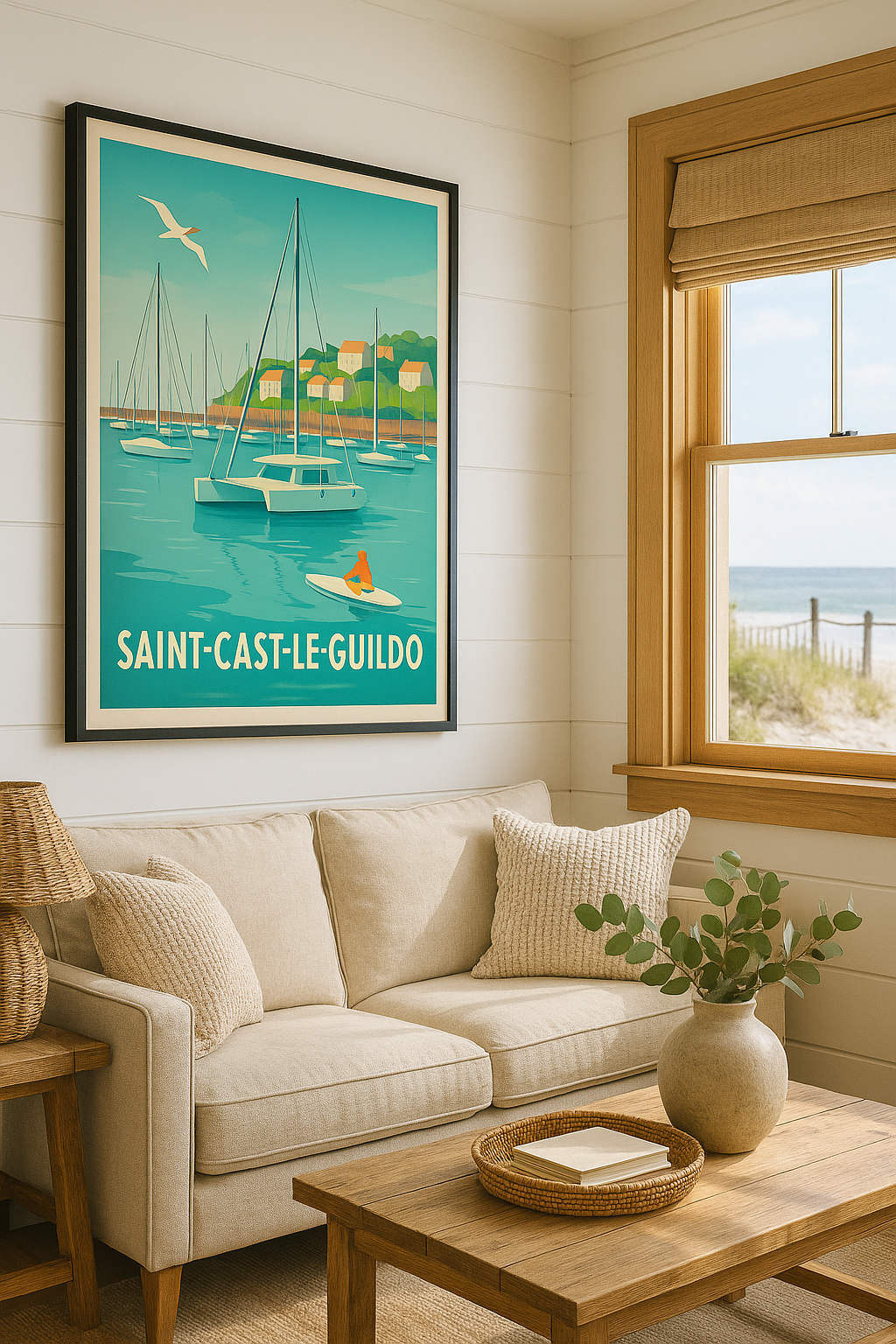Mise en situation Affiche de Saint-Cast-le-Guildo - Sérénité et Harmonie sur la Côte d'Émeraude