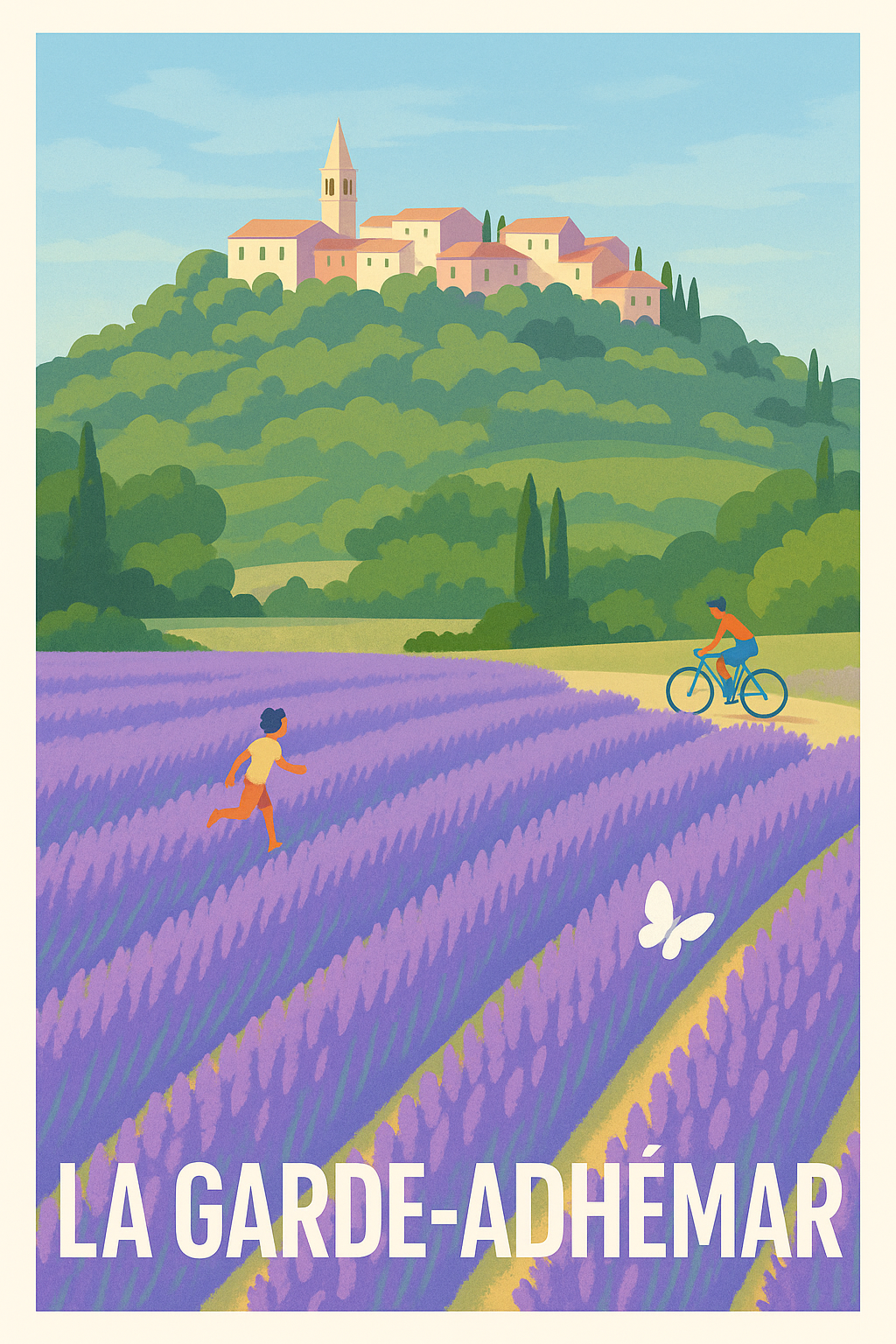 Affiche de La Garde-Adhémar - Évasion bucolique entre lavandes et collines