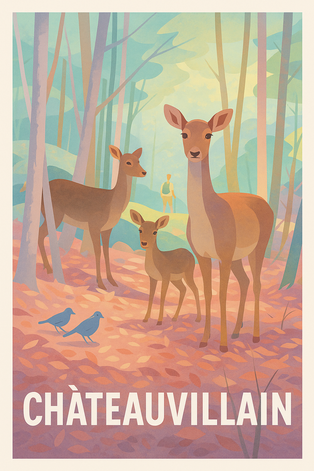 Affiche de Châteauvillain - L'élégance de la nature en forêt