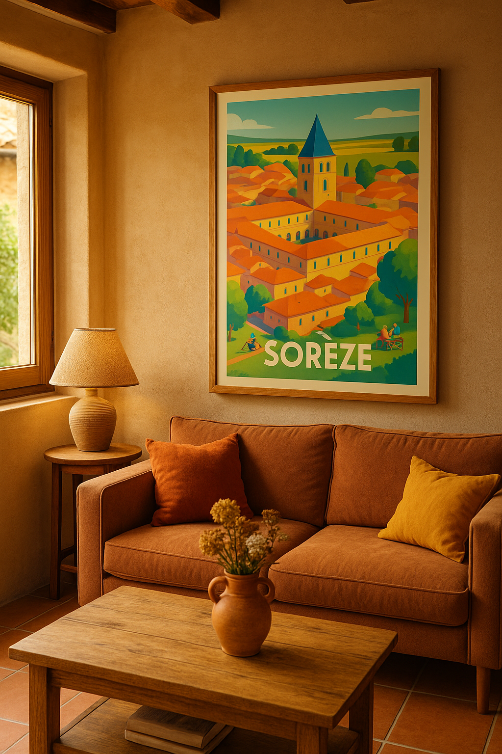Mise en situation Affiche de Sorèze - L'élégance chaleureuse d'un village historique