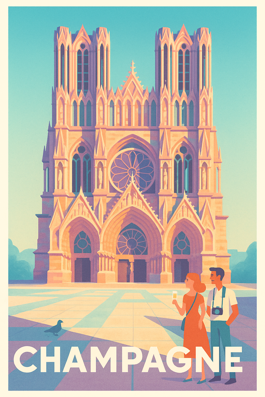 Affiche de Reims - L'élégance gothique en Champagne