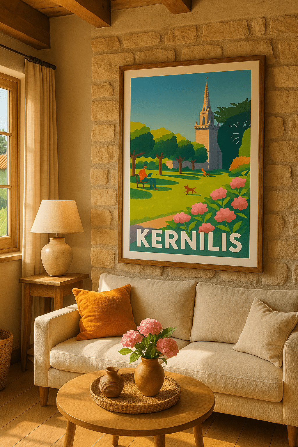 Finistère France Affiche de Kernilis - Évasion et nature en Bretagne