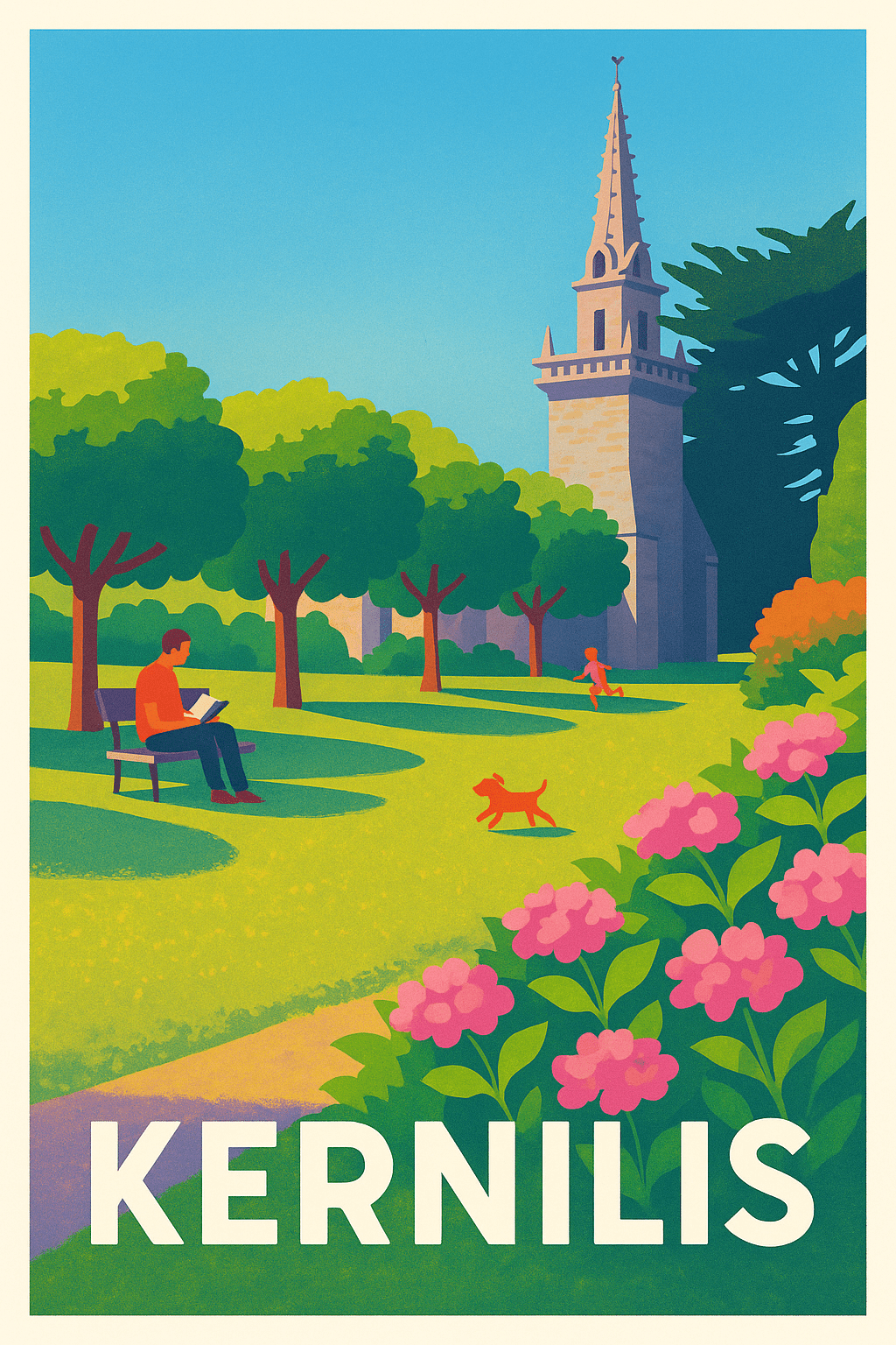 Finistère France Pas de Cadre / 20 × 30cm Affiche de Kernilis - Évasion et nature en Bretagne