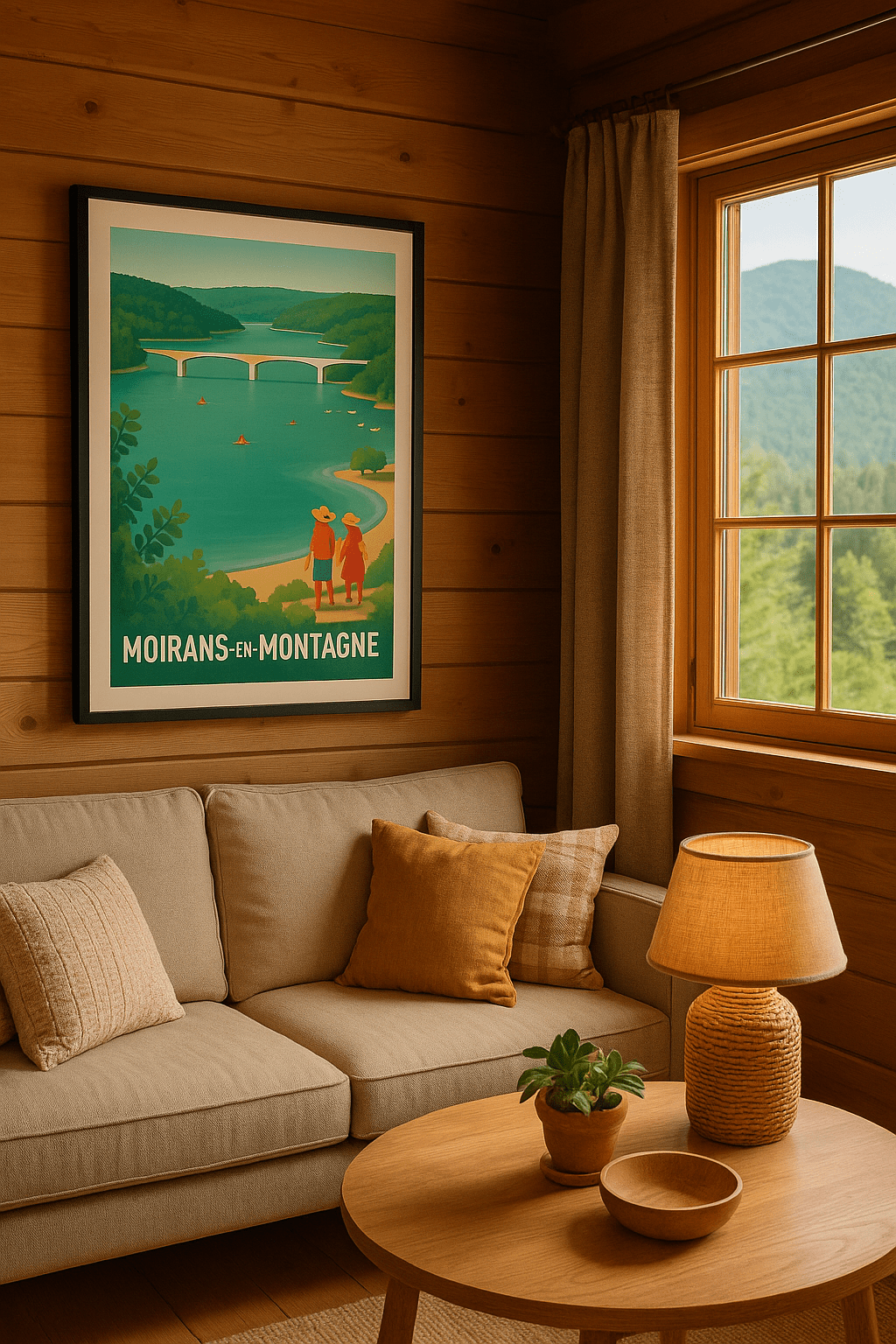 Jura France Affiche de Moirans-en-Montagne - Douceur et sérénité au bord de l'eau